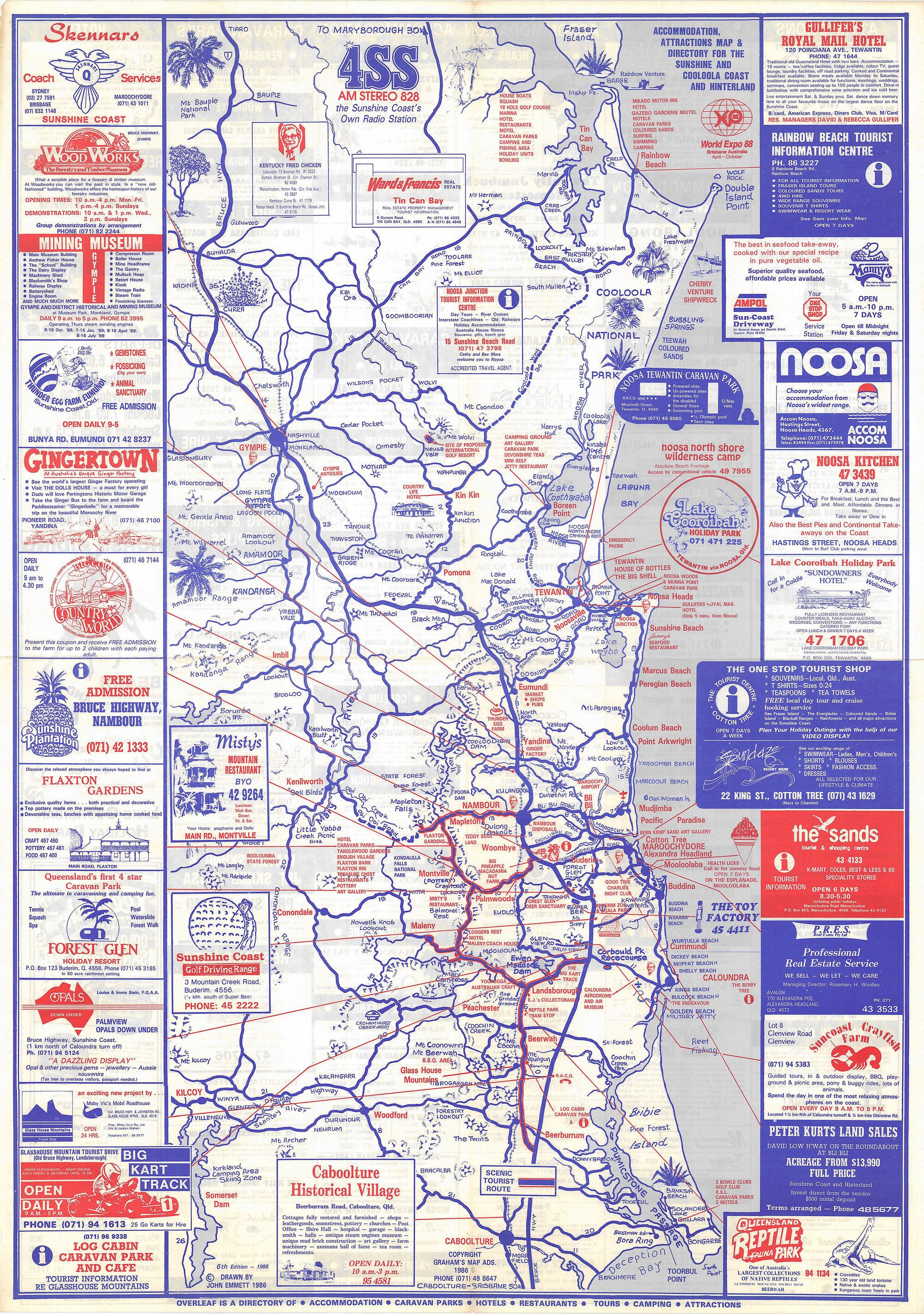 Tourism Map from Caboolture to Tiaro