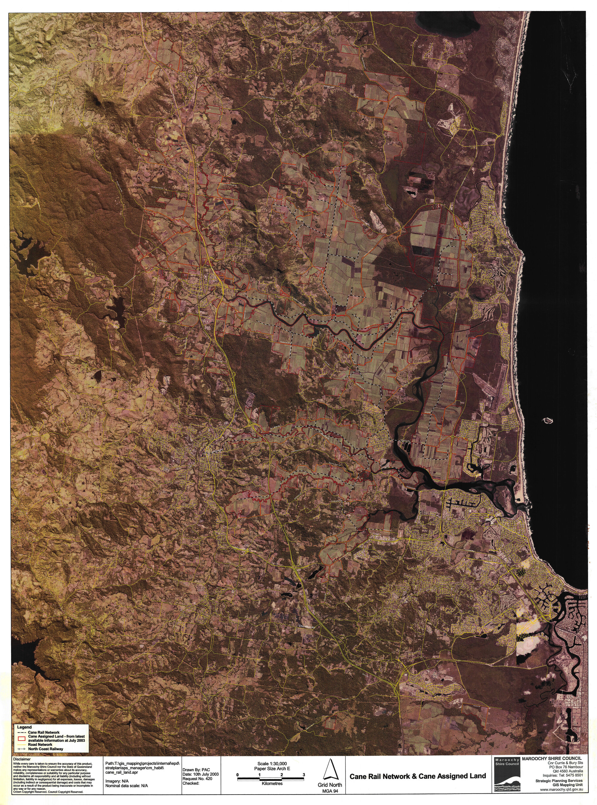 Cane Rail Network &amp; Cane Assigned Land satellite map