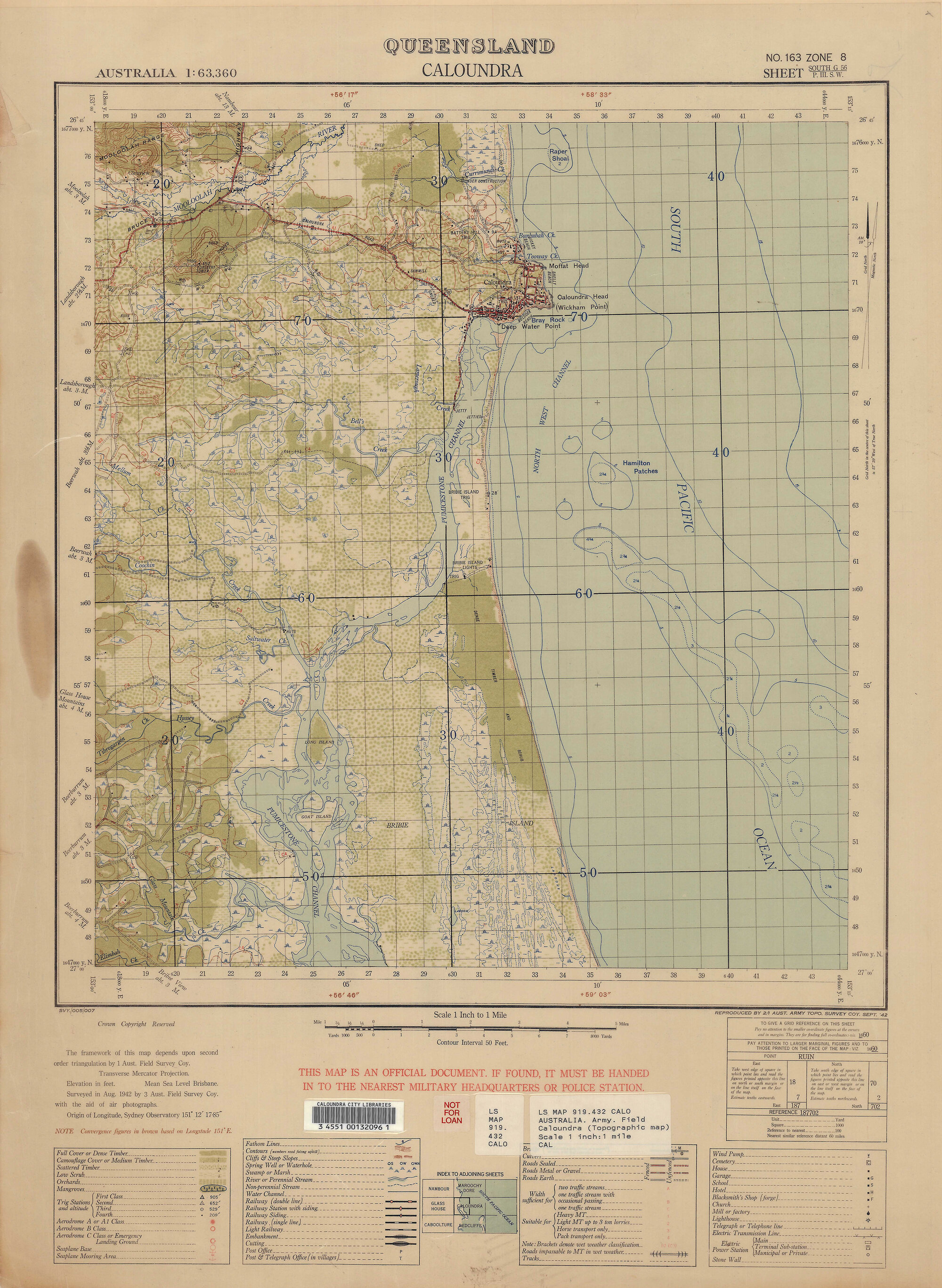 Caloundra Topographical Map