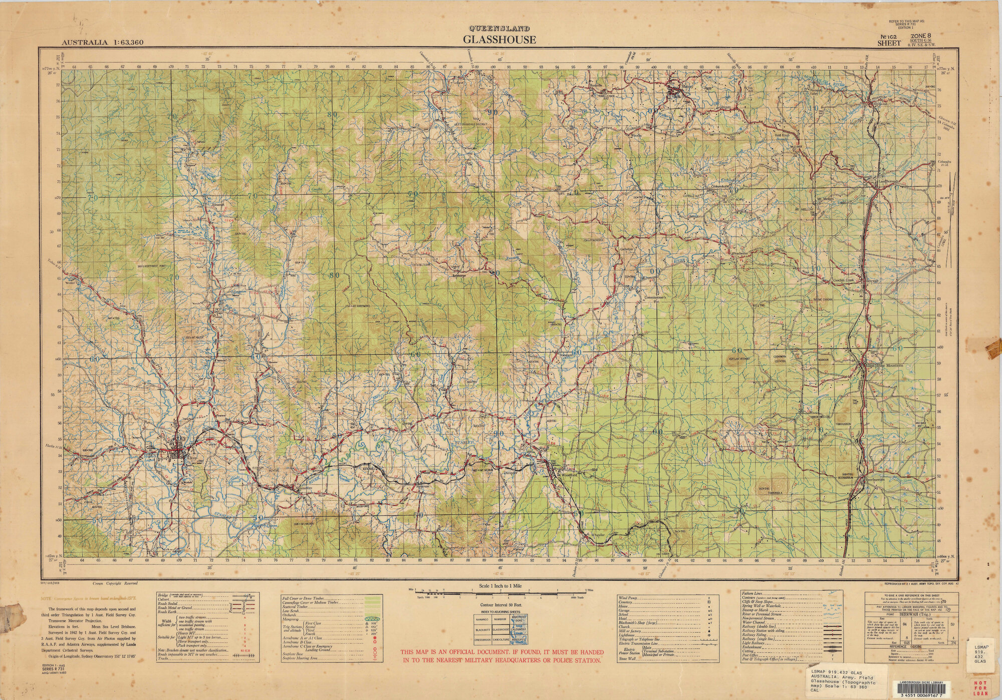 Glasshouse Topographical Map