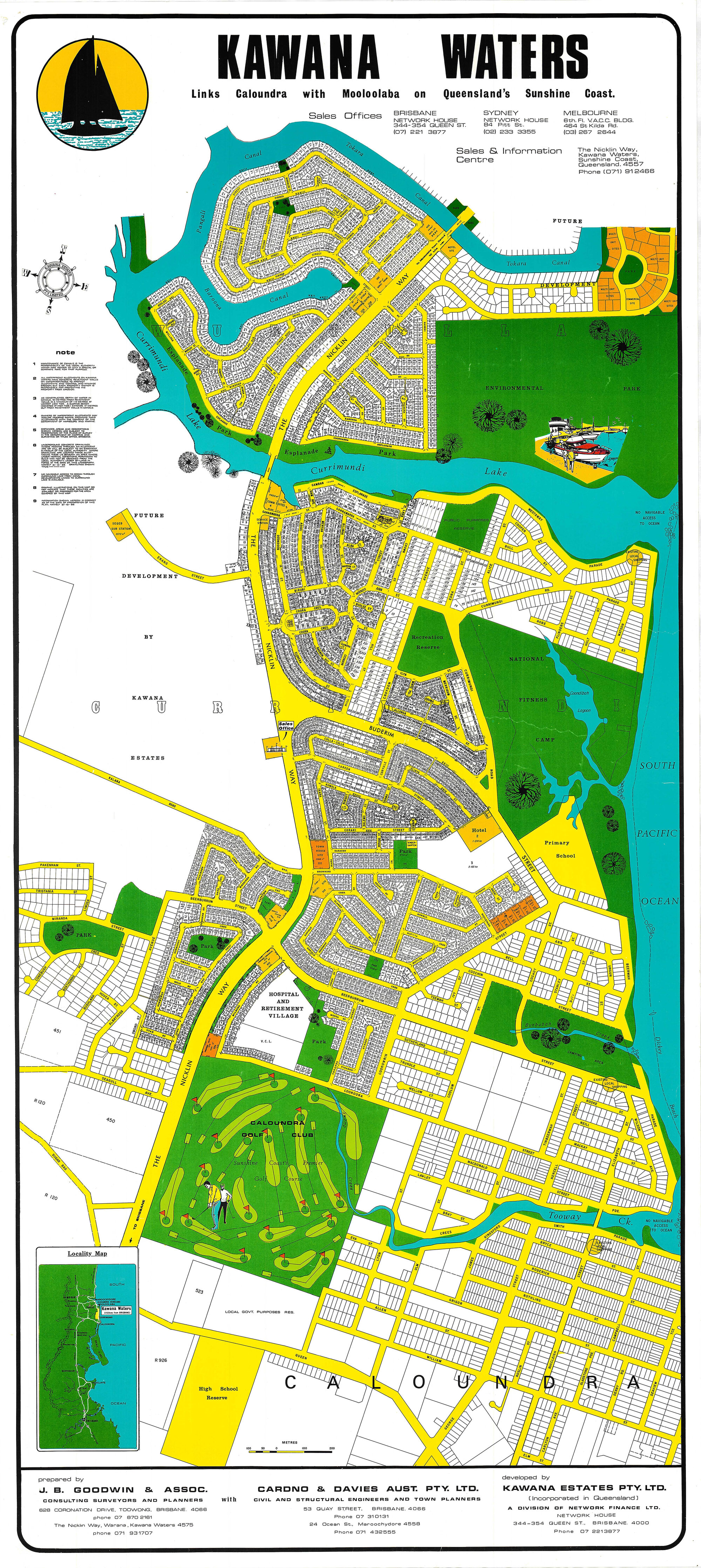 Kawana Waters - Map of Development (South)
