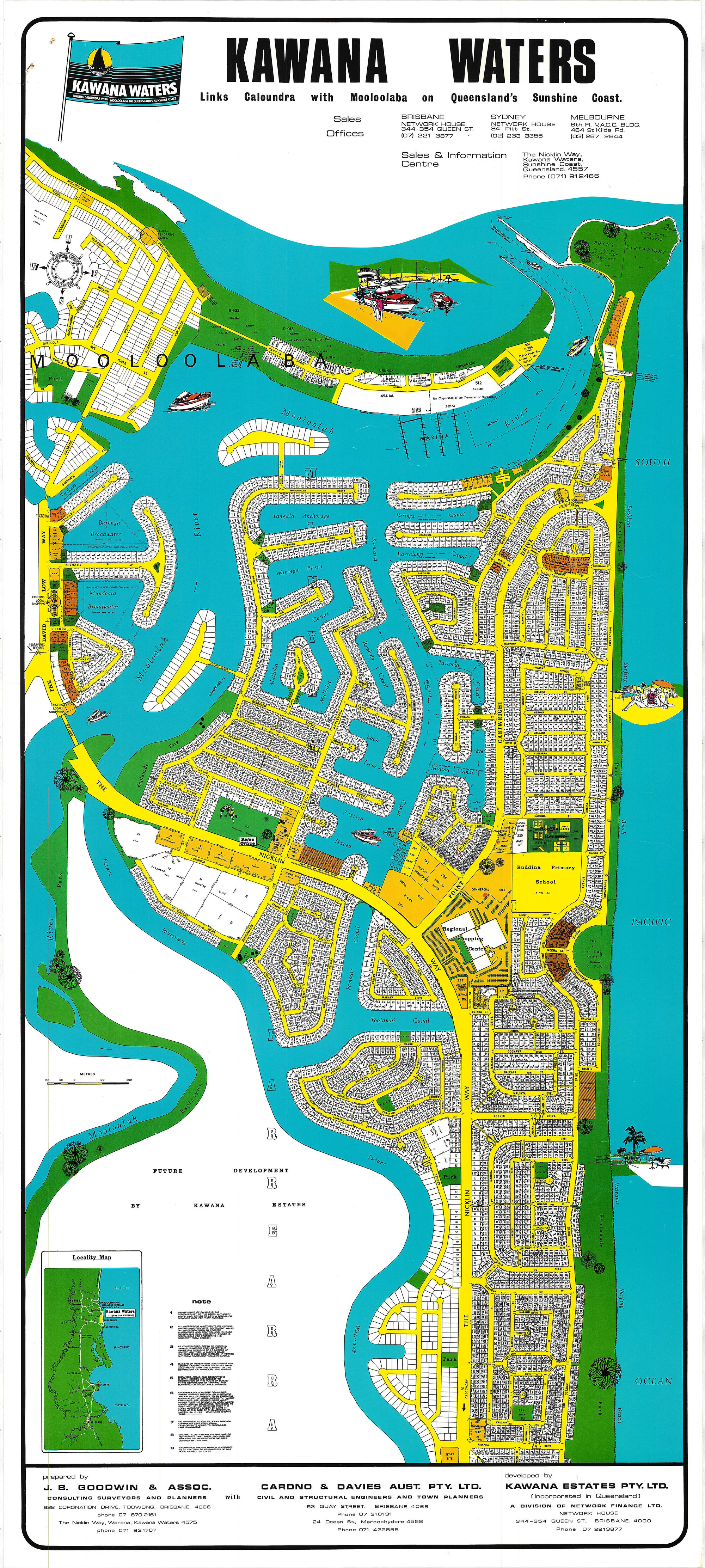 Kawana Waters - Map of Development (North)