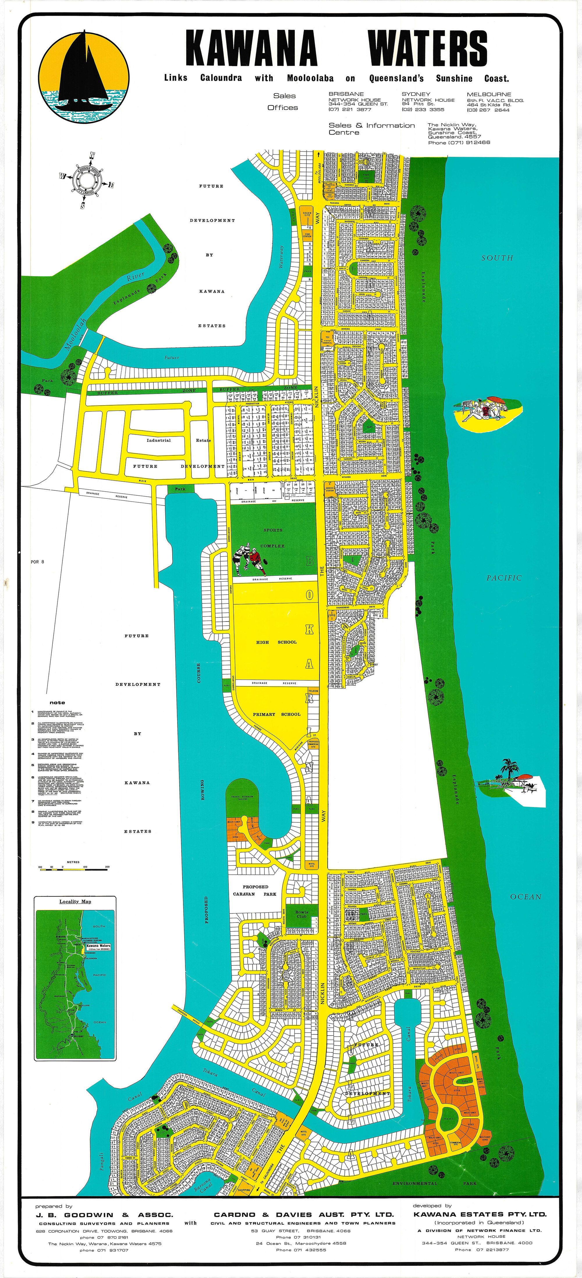 Kawana Waters - Map of Development (Middle)