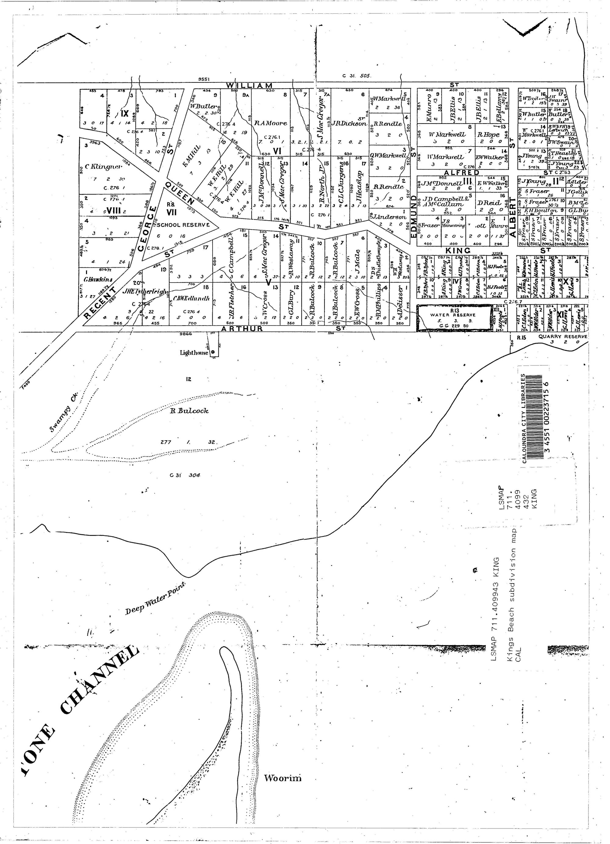 Kings Beach Subdivision Map 1