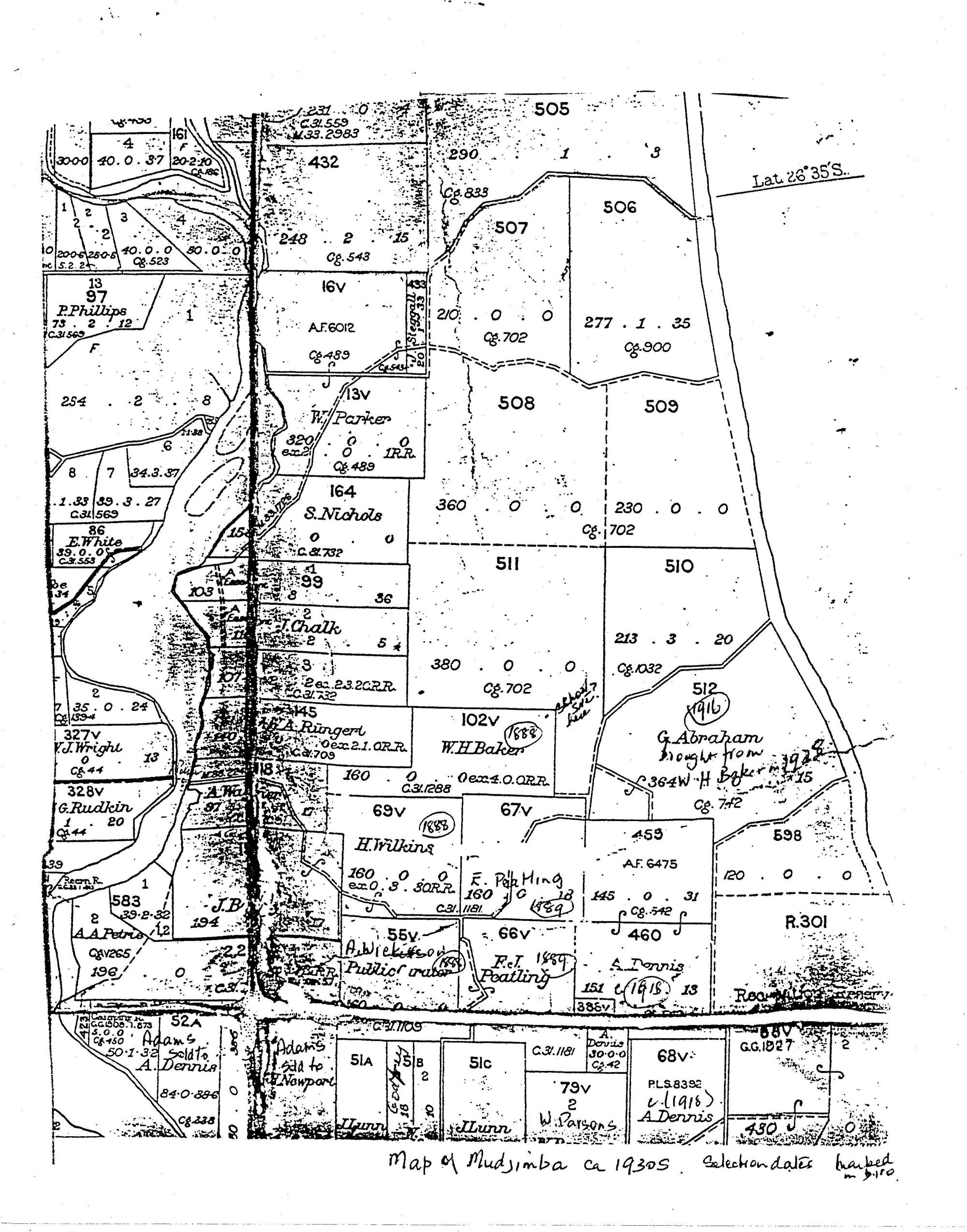Map of Mudjimba ca 1930s