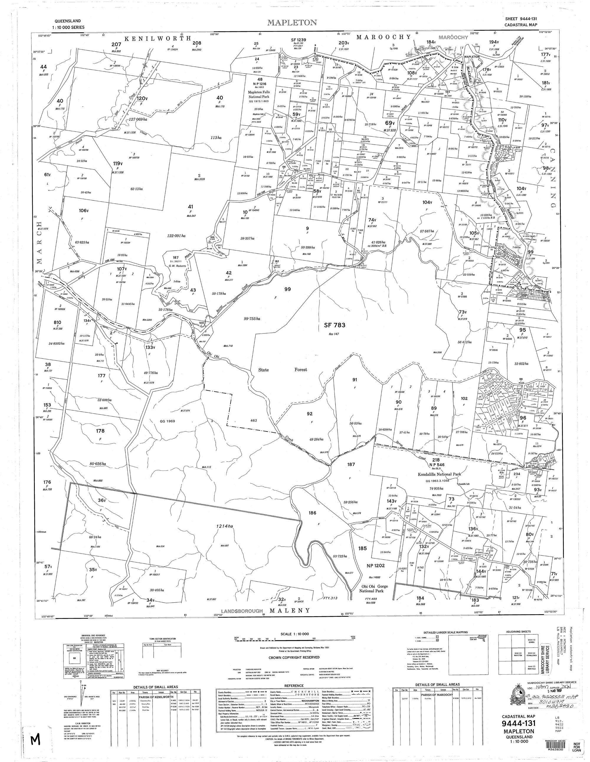 Cadastral Map - Mapleton