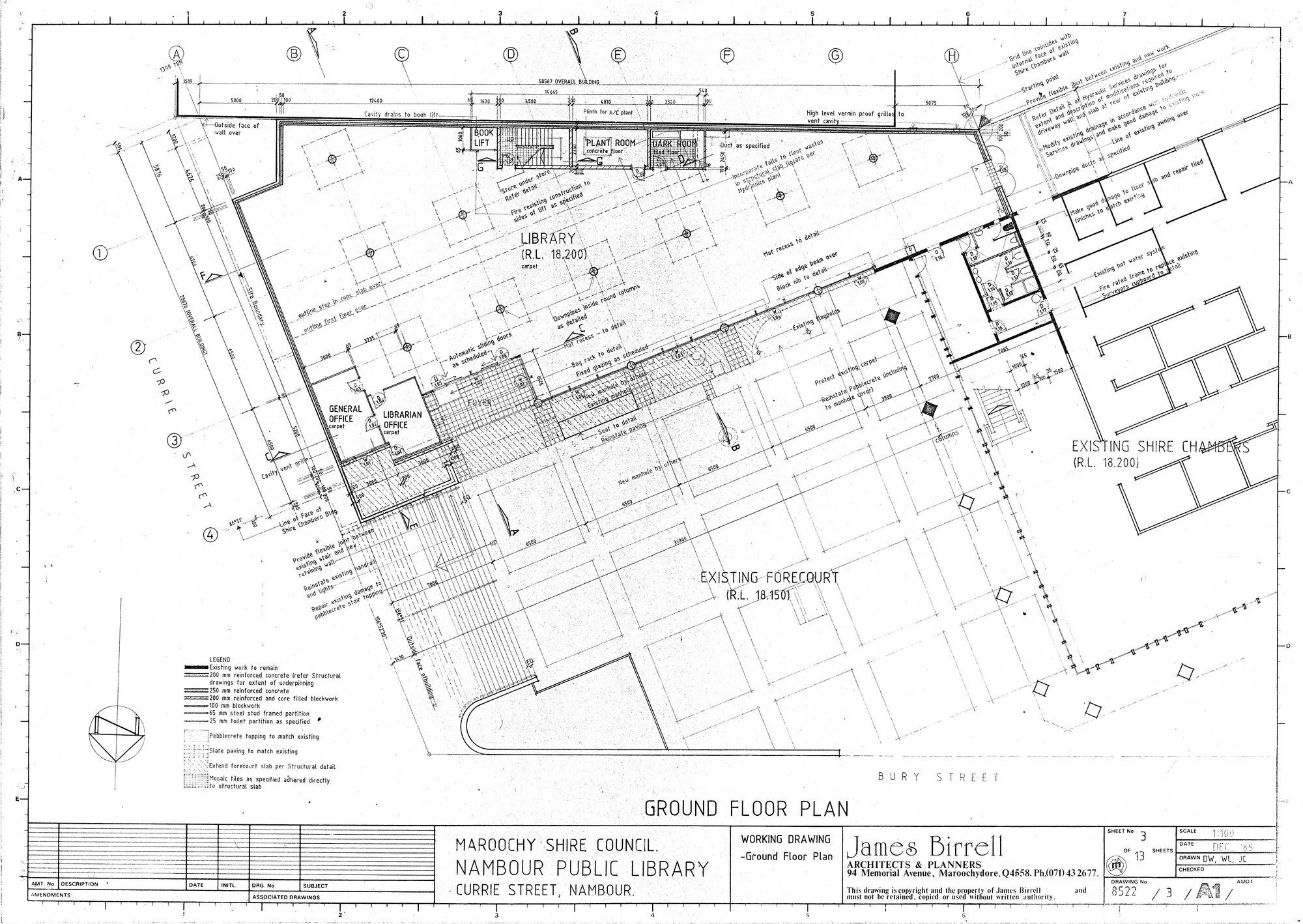 Nambour Public Library - Working Drawing - Ground Floor Plan