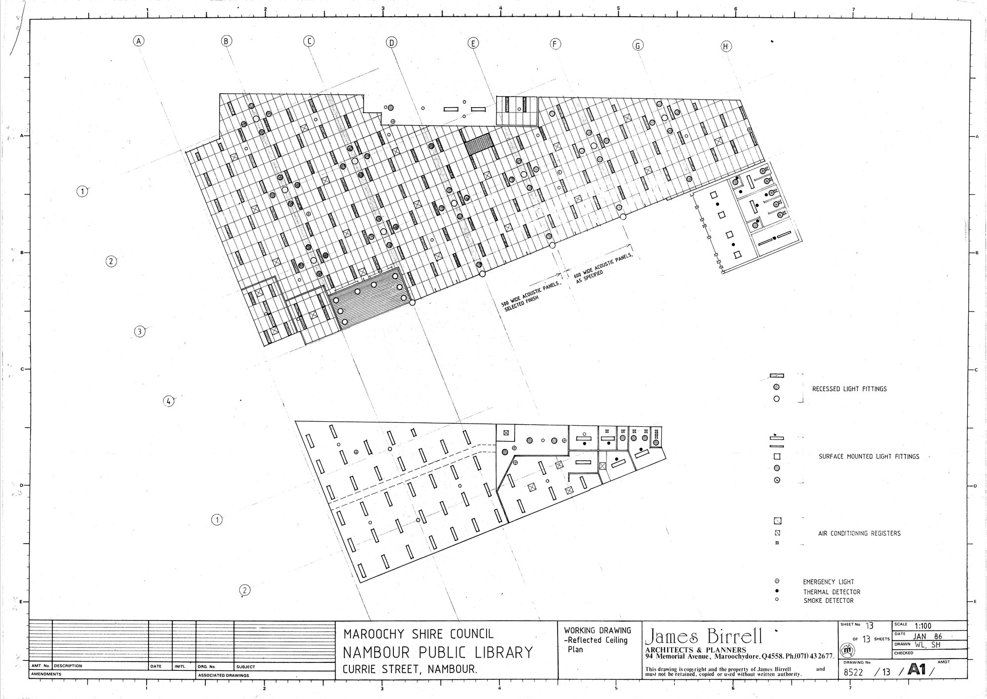 Nambour Public Library - Working Drawing - Reflected Ceiling Plan