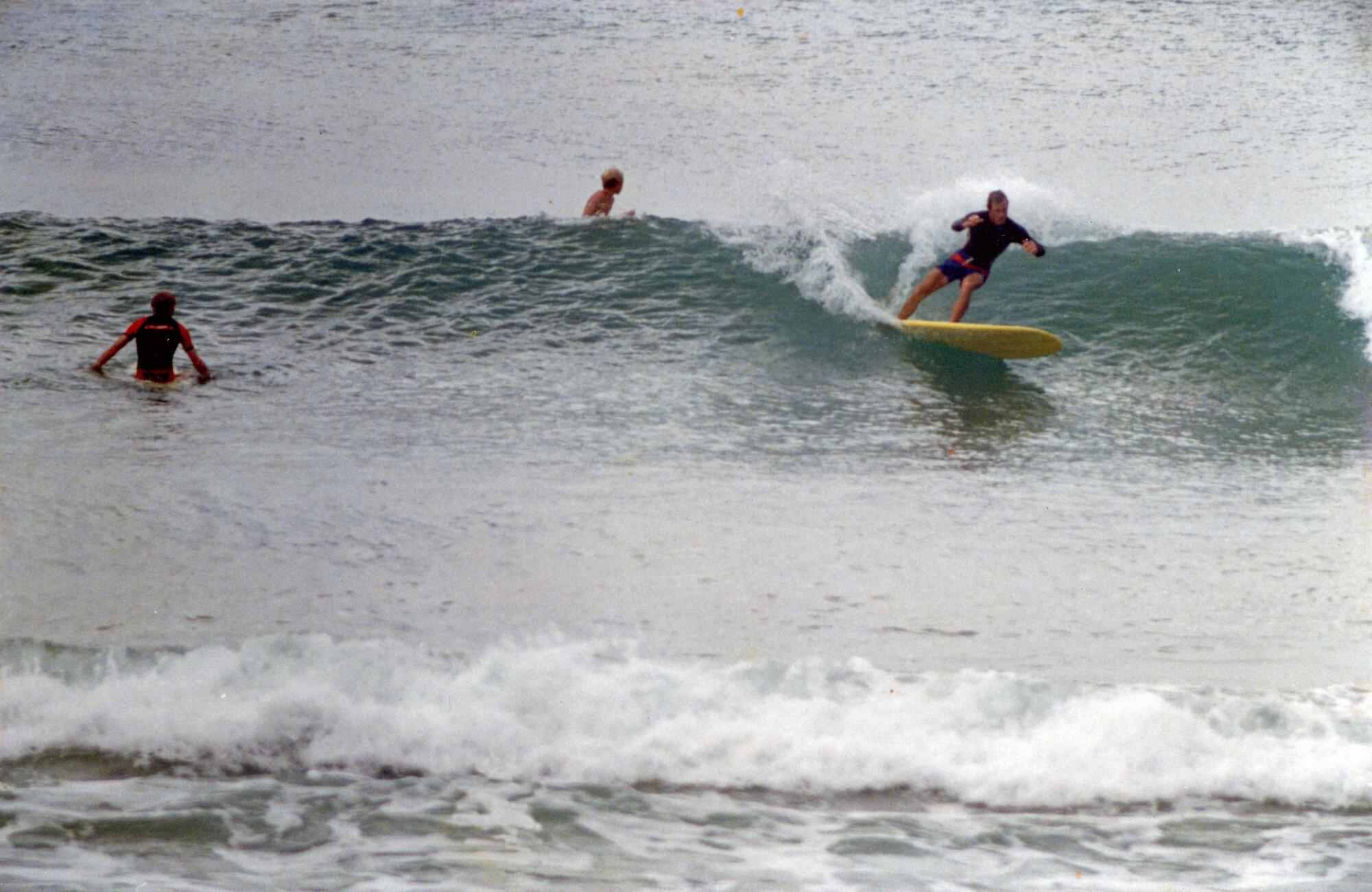 Barry surfing at First Point, Noosa ca. 1994