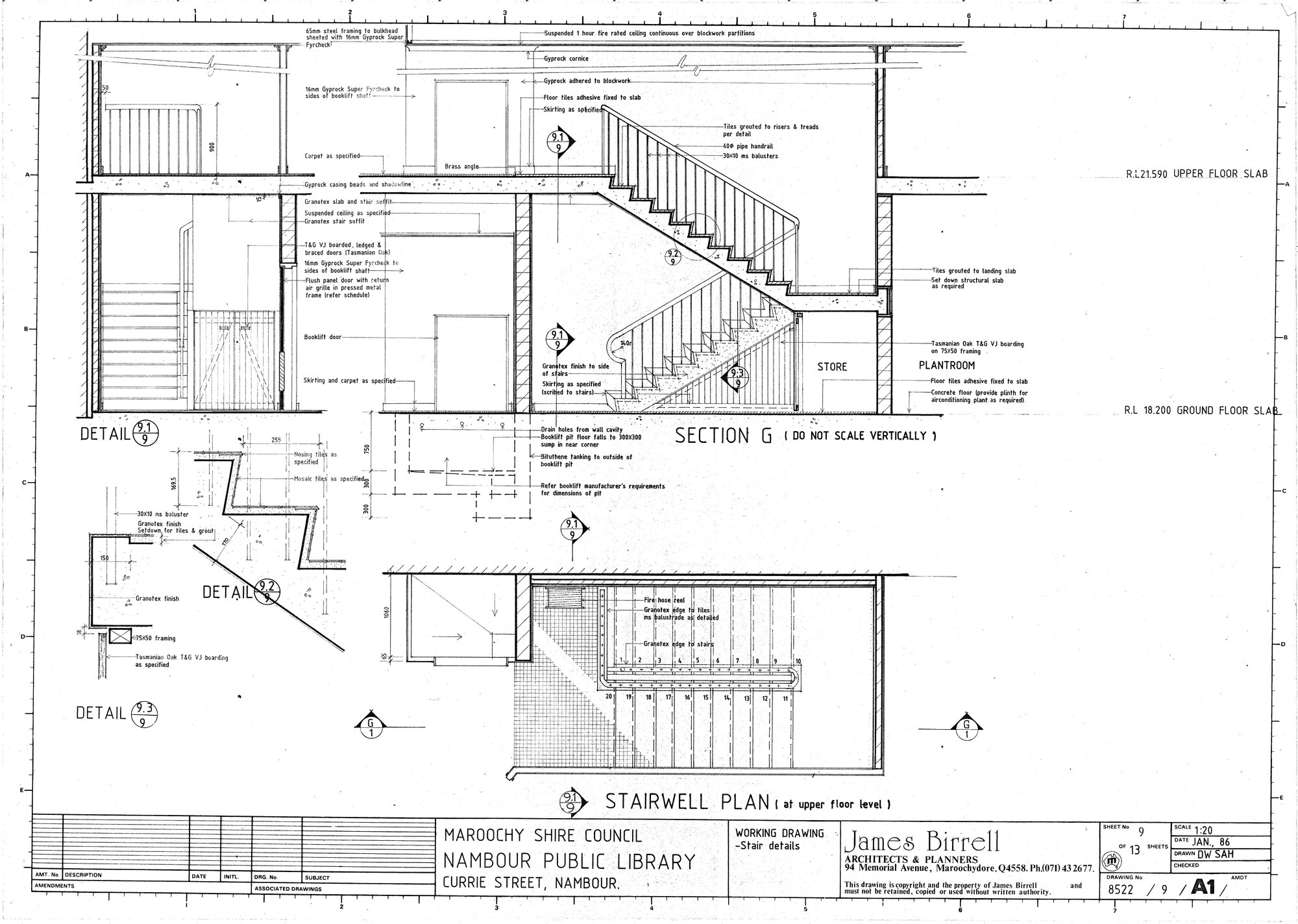 Nambour Public Library - Working Drawing - Stair Details