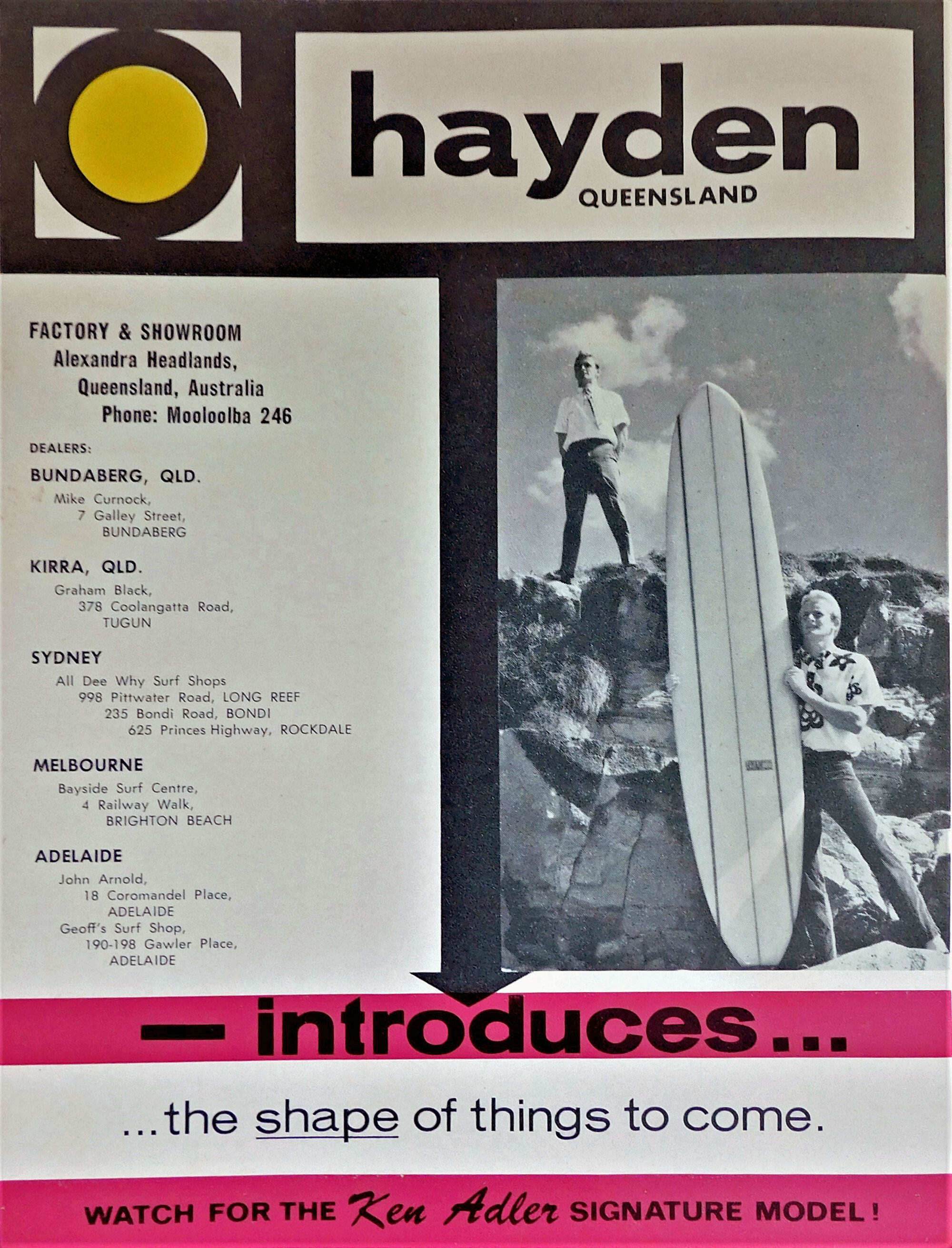 Ken Adler Surfboard promotion