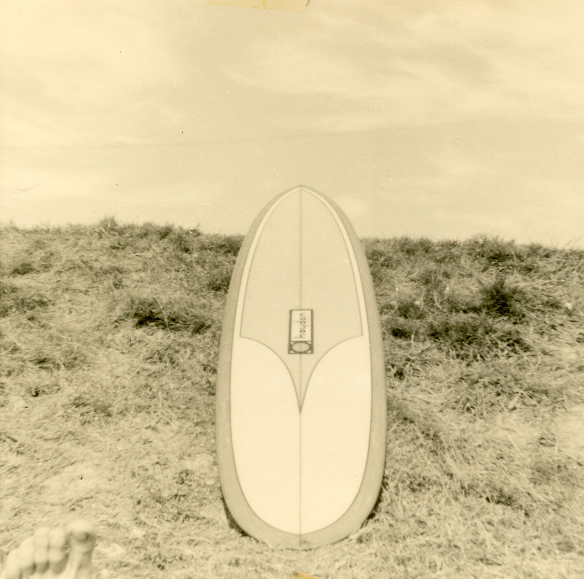 Fay's second surf board, 1967