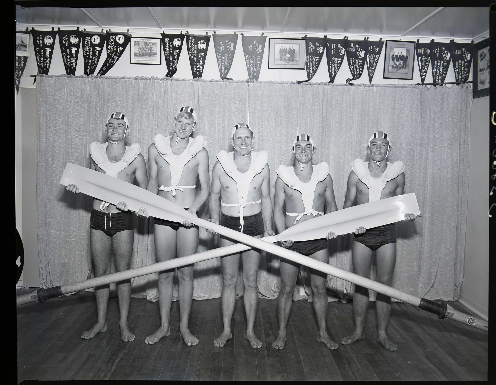 #7 - 1966 Maroochydore Surf Life Savers groups - boat team