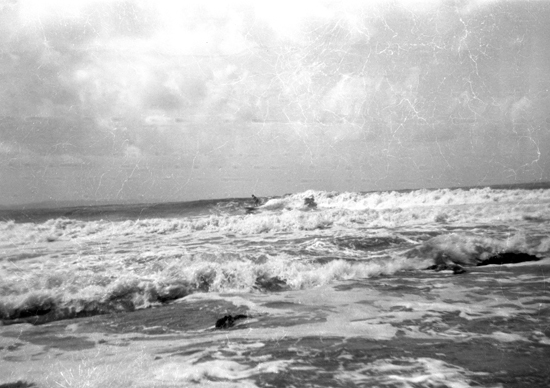 Longboard surfing on the Sunshine Coast, 1960s