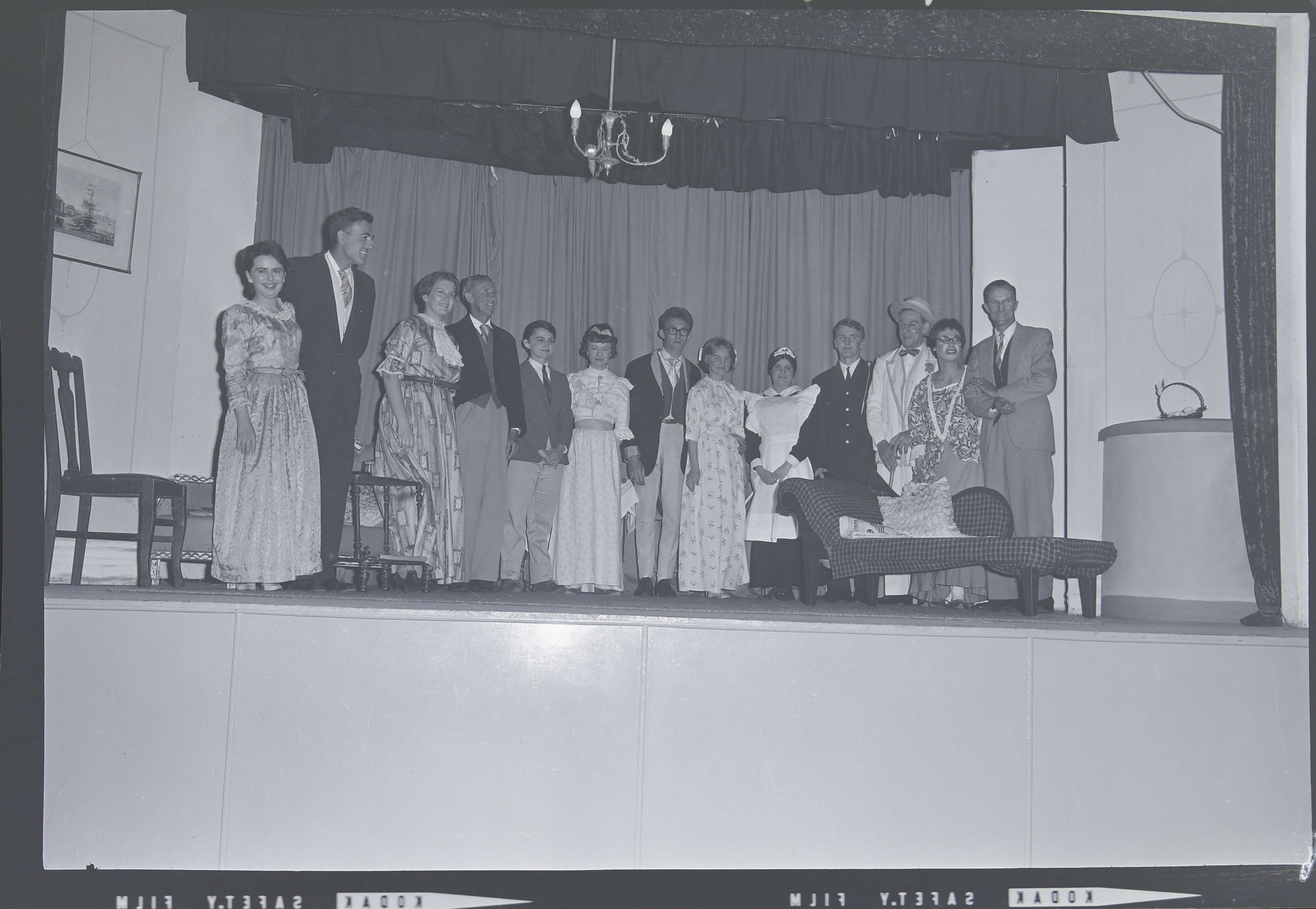 #19 - 1966 NATS play 'Are you a Mason.' - group on stage