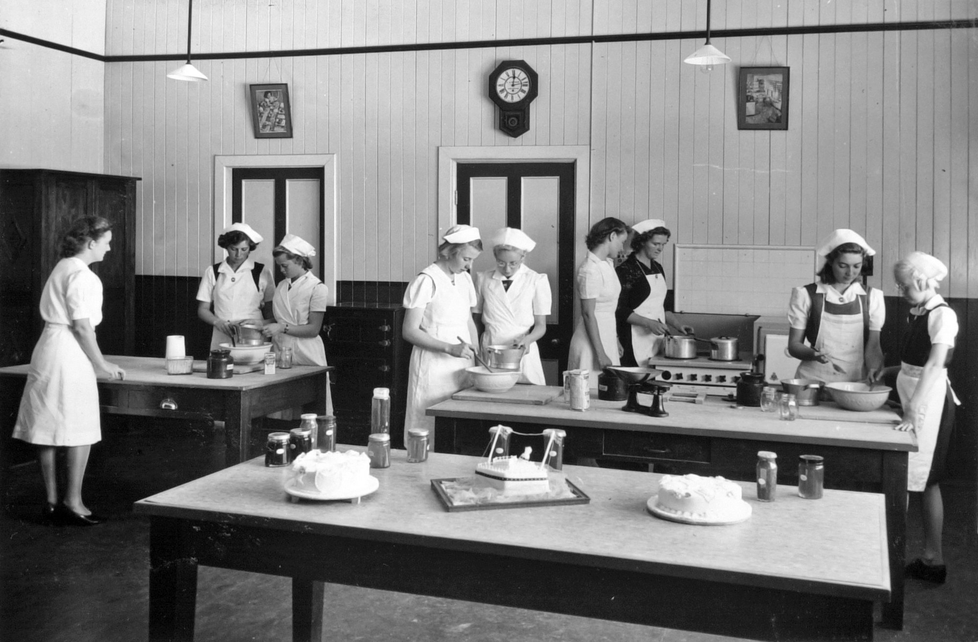 Cookery class Nambour State Rural School - Qld State Archives