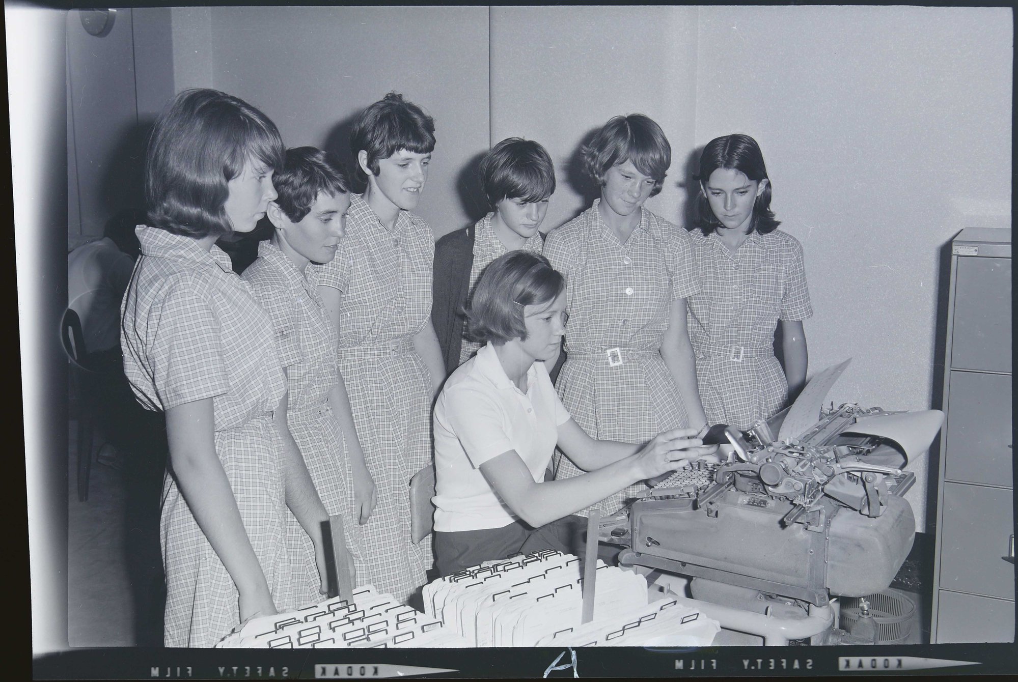 #36 - 1967 Maroochy High School girls at the Commonwealth Bank 1967