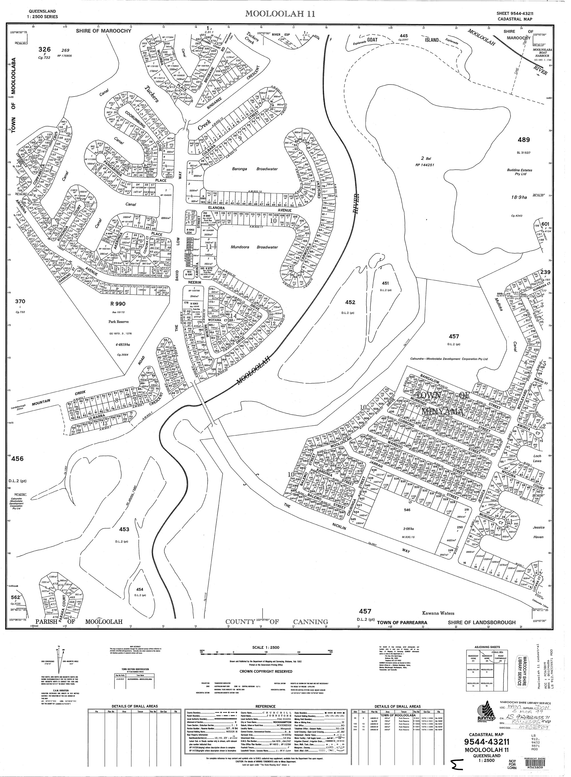 Mooloolah 11 Cadastral Map 