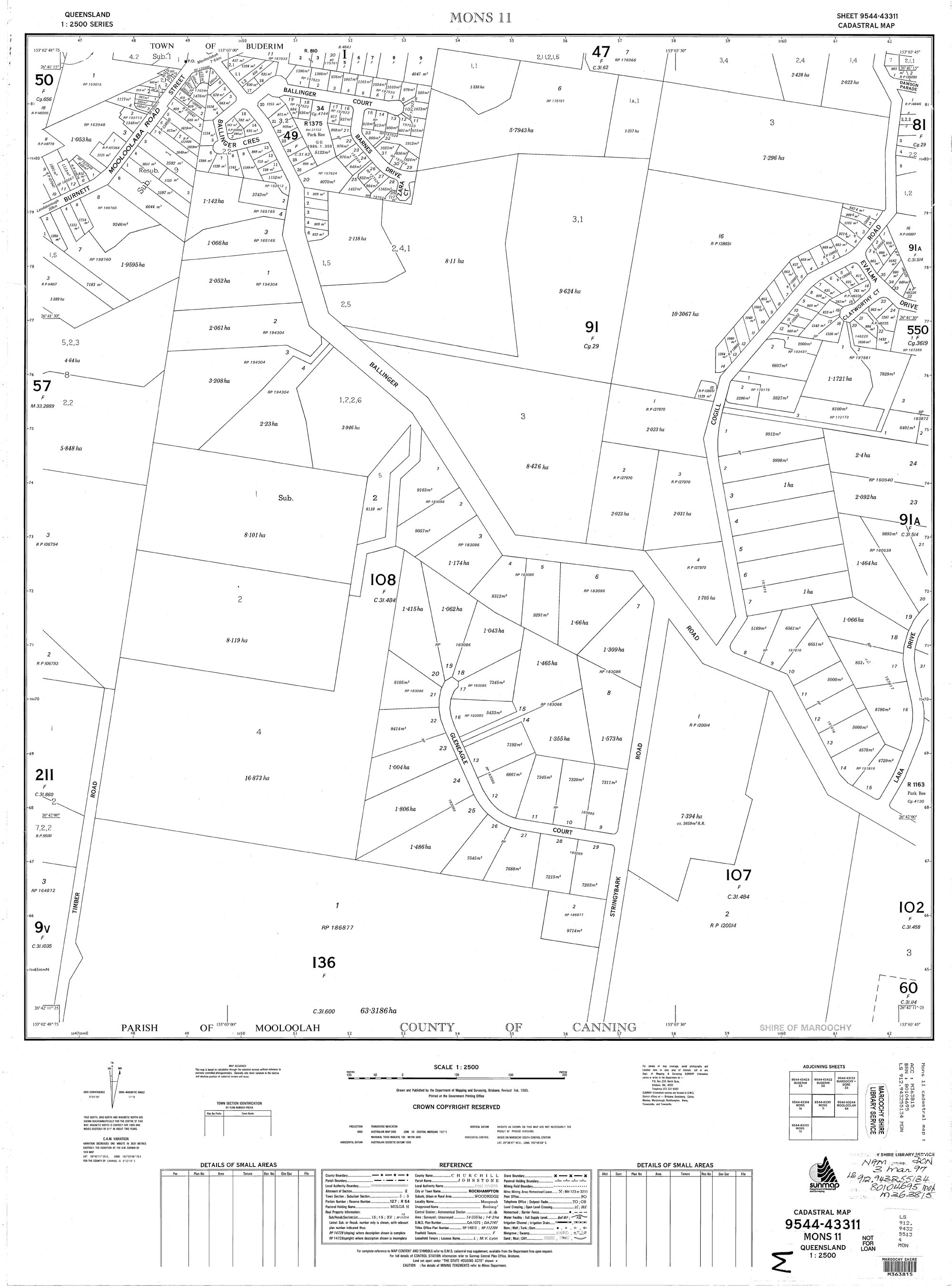 Mons 11 - Cadastral Map