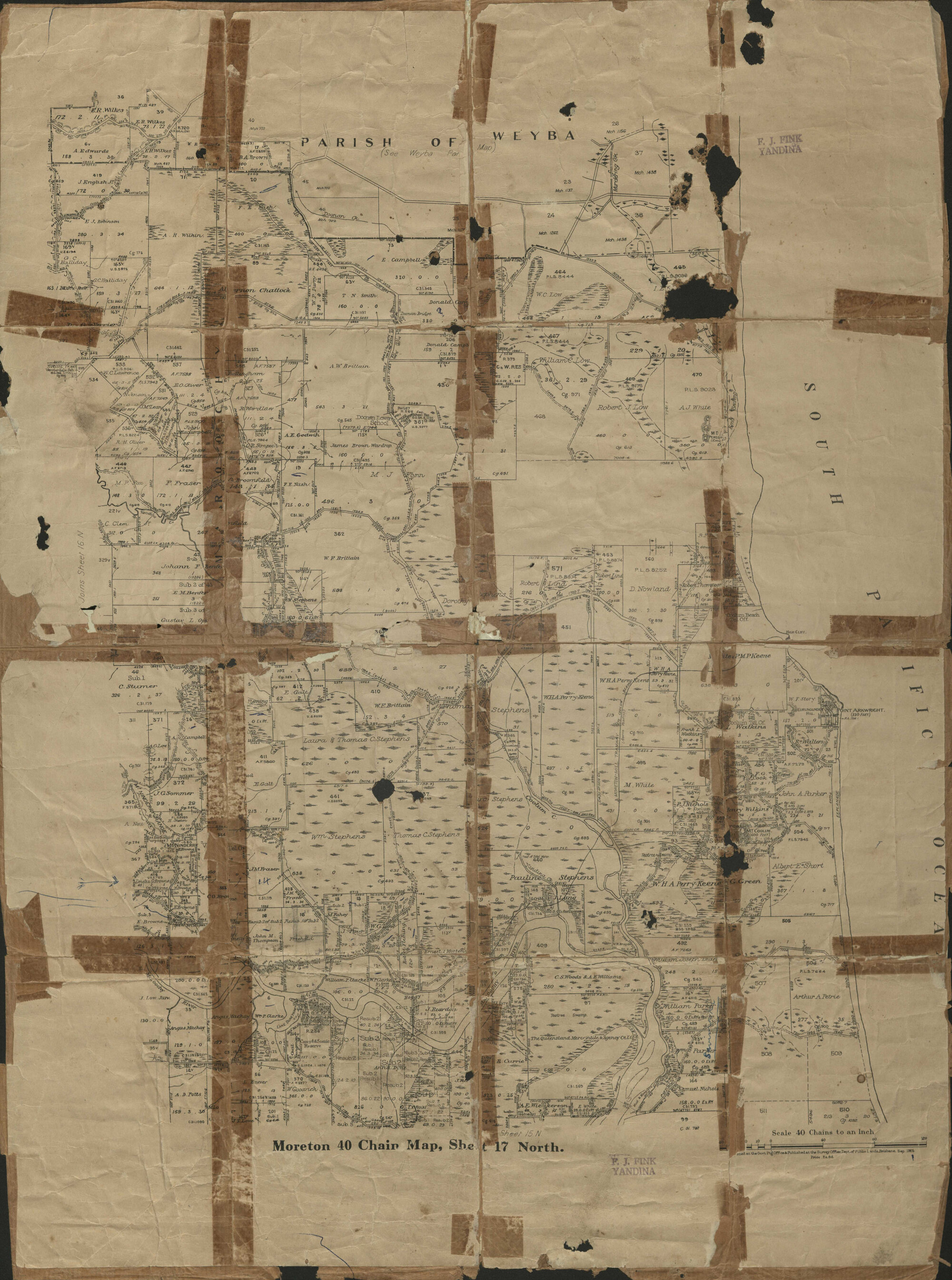Moreton 40 - Chain Map - Sheet 17 North 