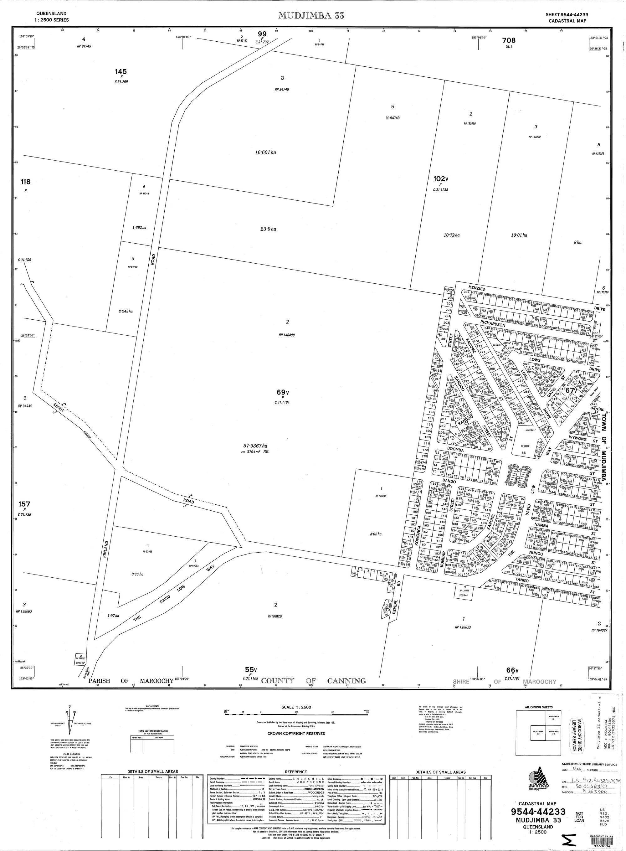 Mudjimba 33 Cadastral Map