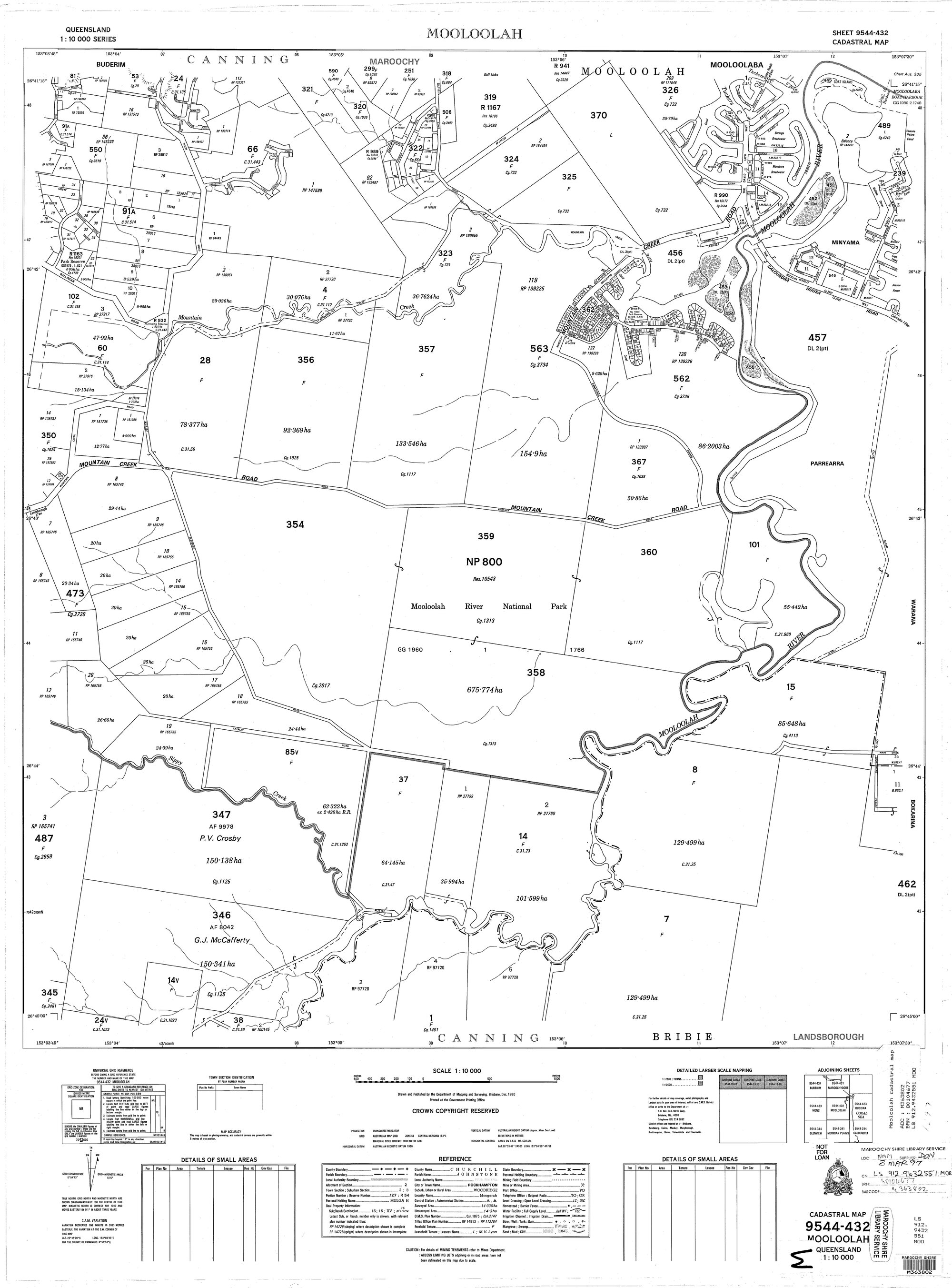 Mooloolah - Cadastral Map 