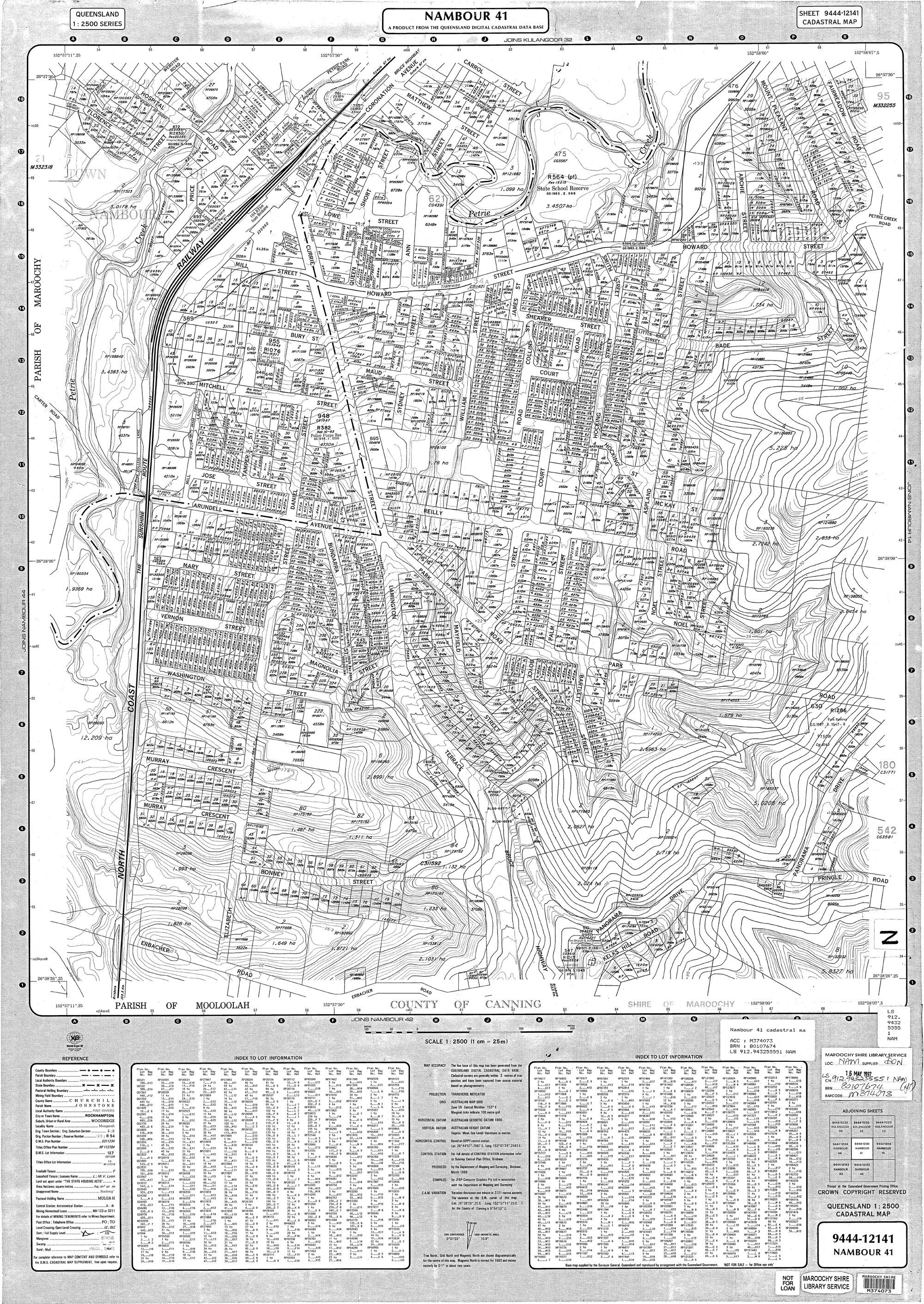 Nambour 41 - Cadastral Map - March 1986