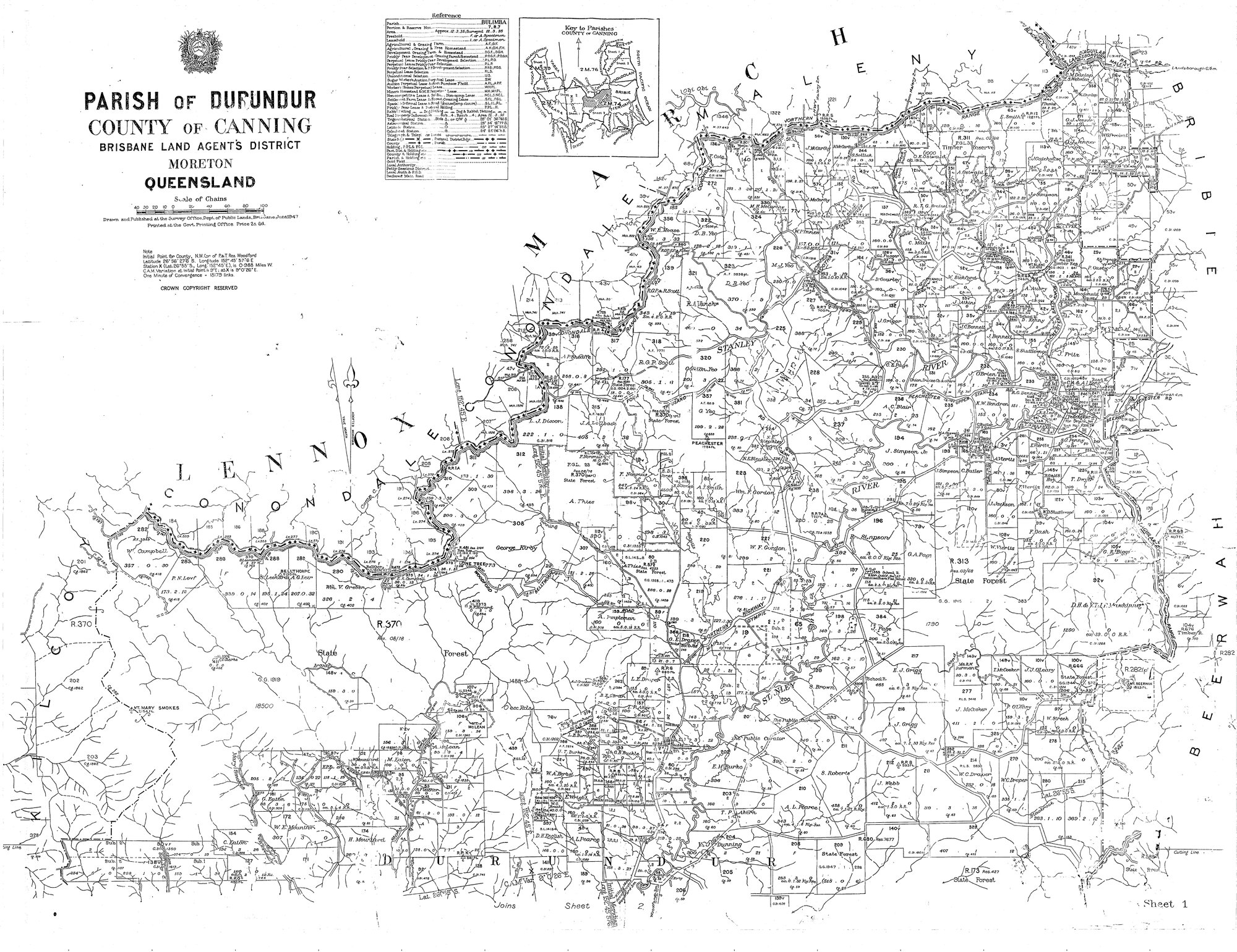Parish of Durundur - County of Canning - Brisbane Land Agents District - Moreton