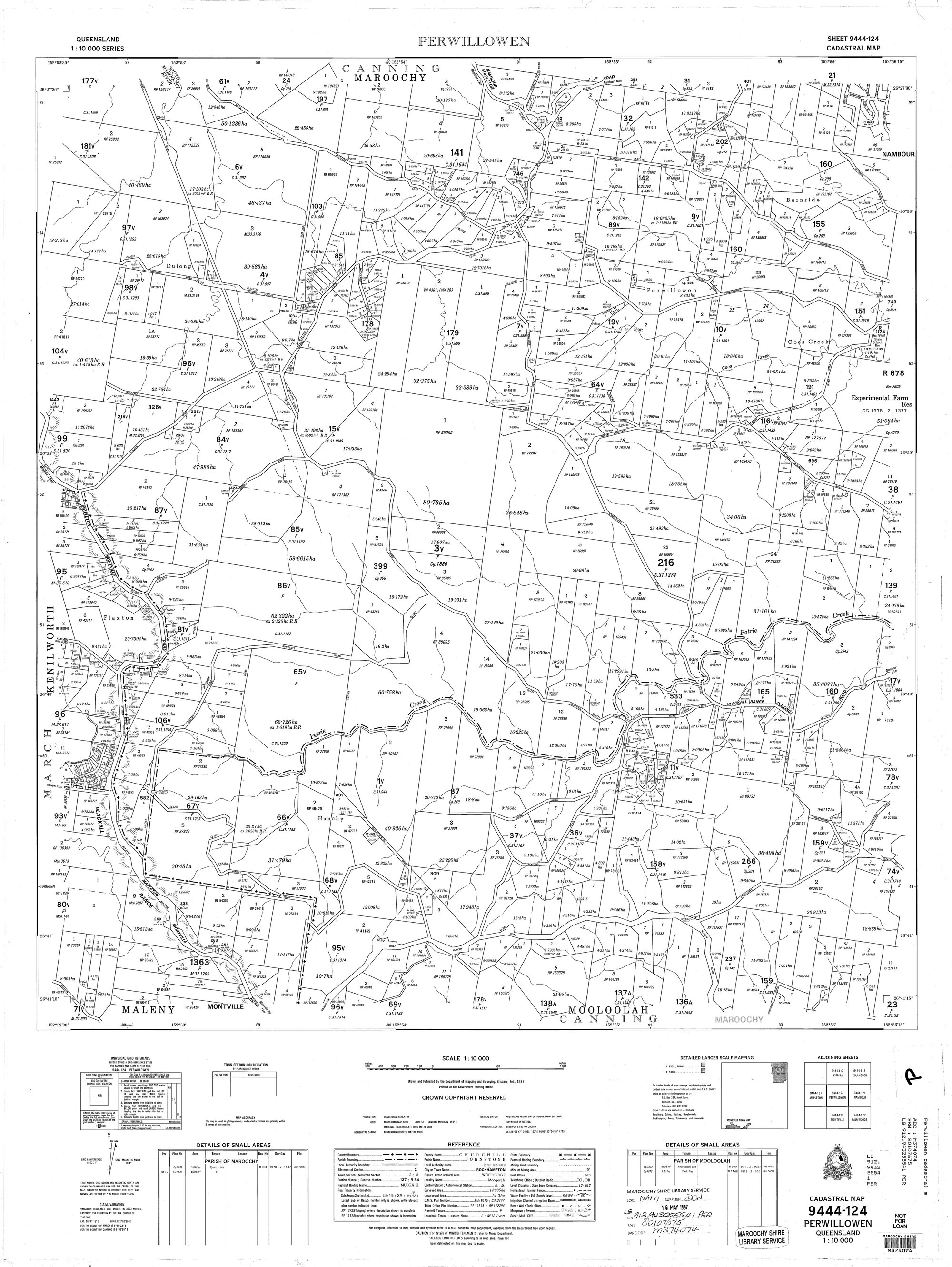 Perwillowen - Cadastral Map