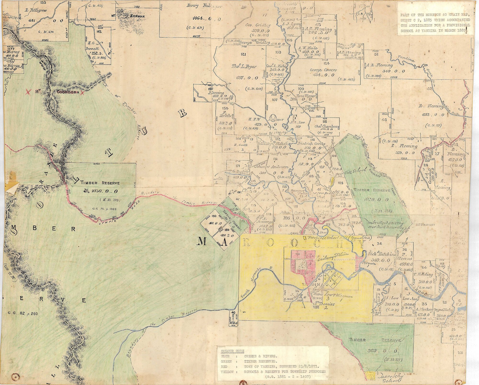 Part of Moreton 40 Chain Map - Sheet C 2 - 1885
