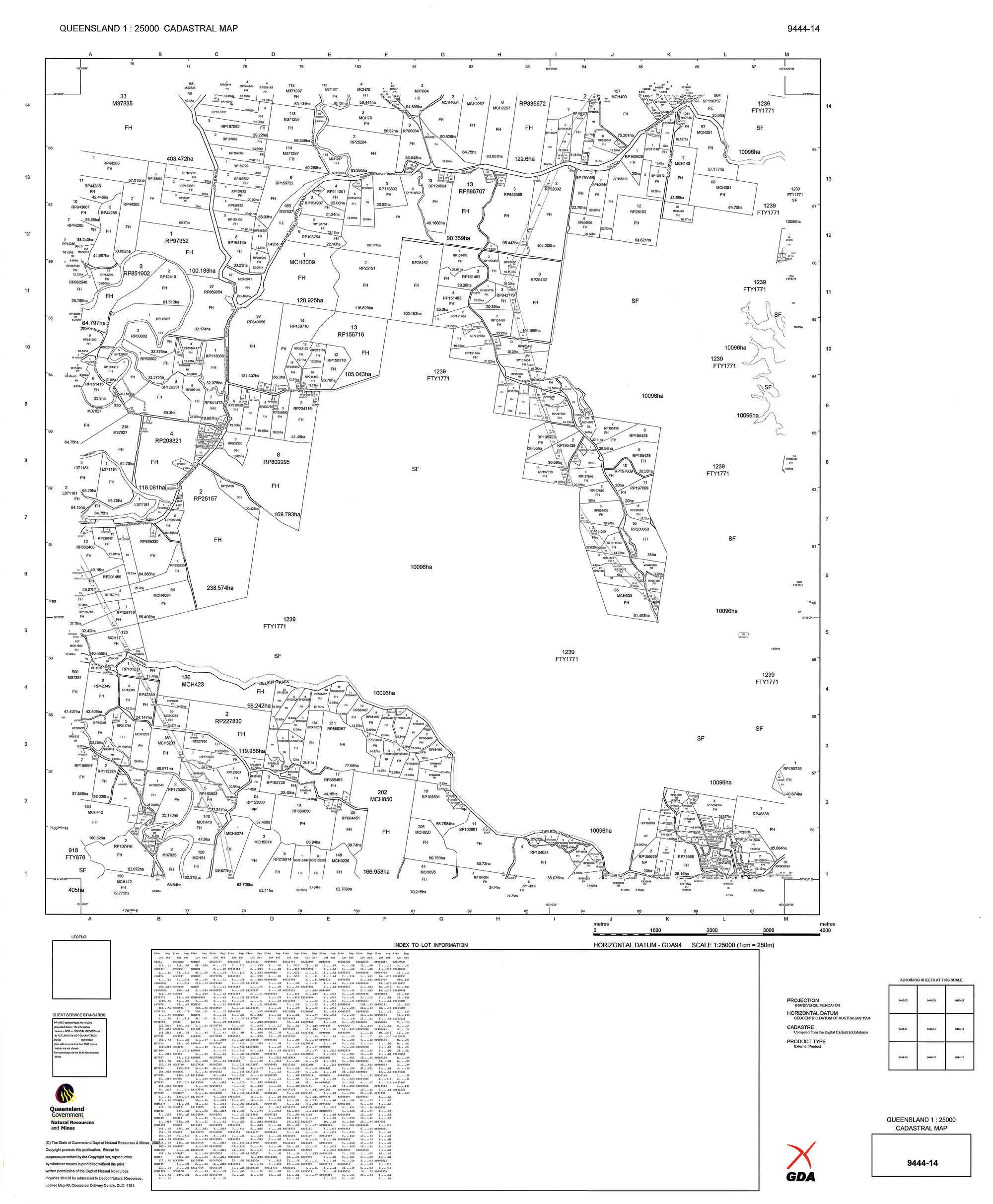 Queensland - Cadastral Map Gheerulla