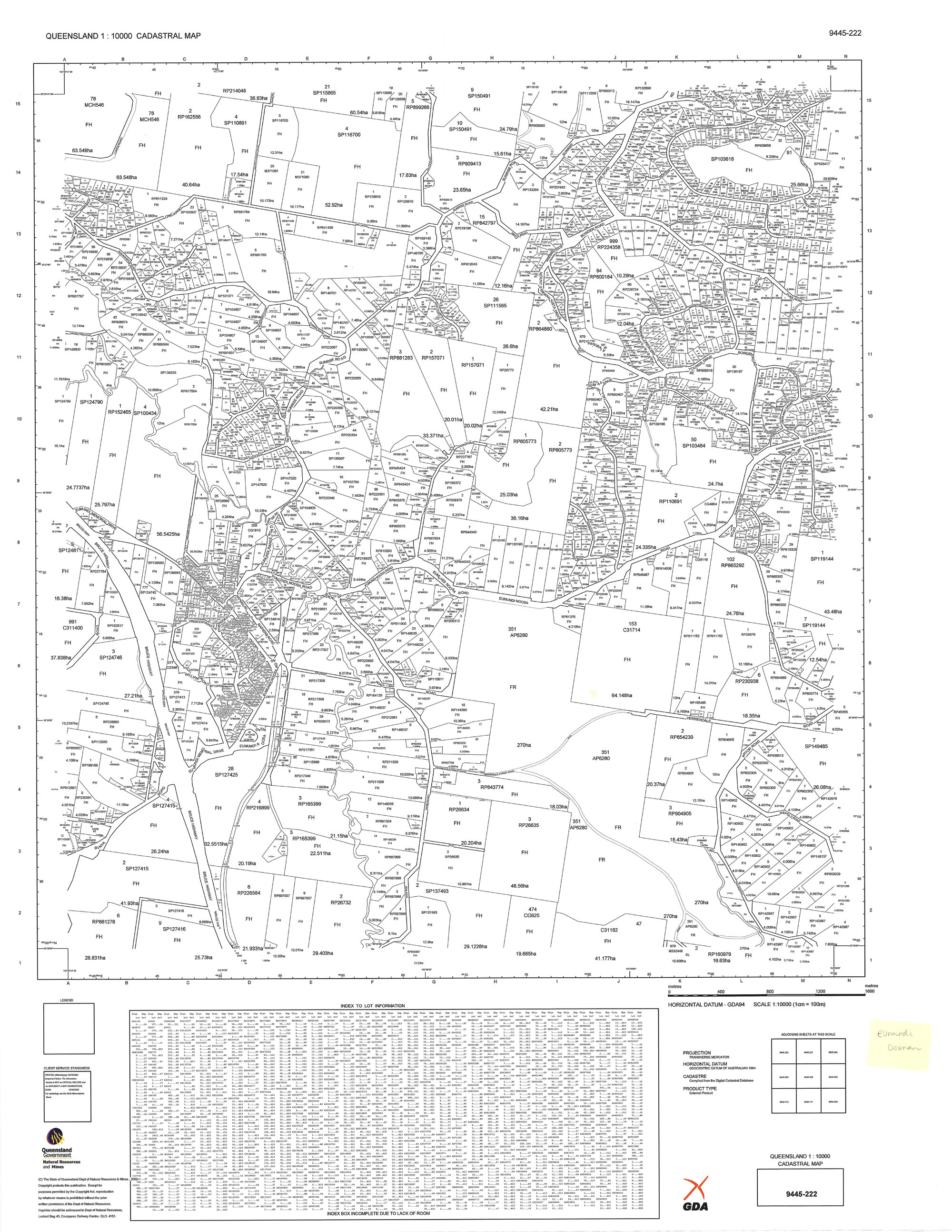 Queensland - Cadastral Map - Eumundi &amp; Doonan