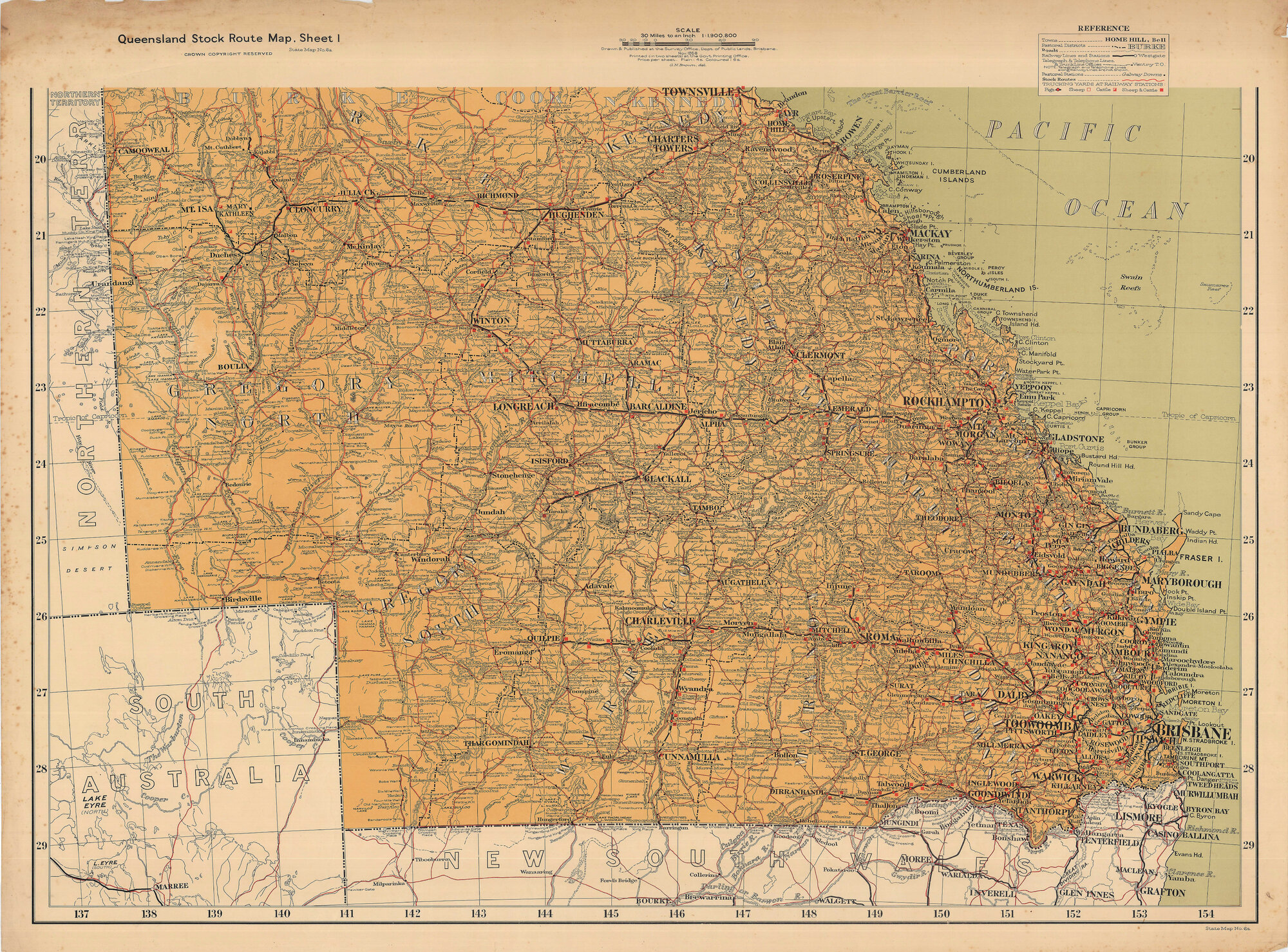 Queensland Stock Route Map - Sheet 1