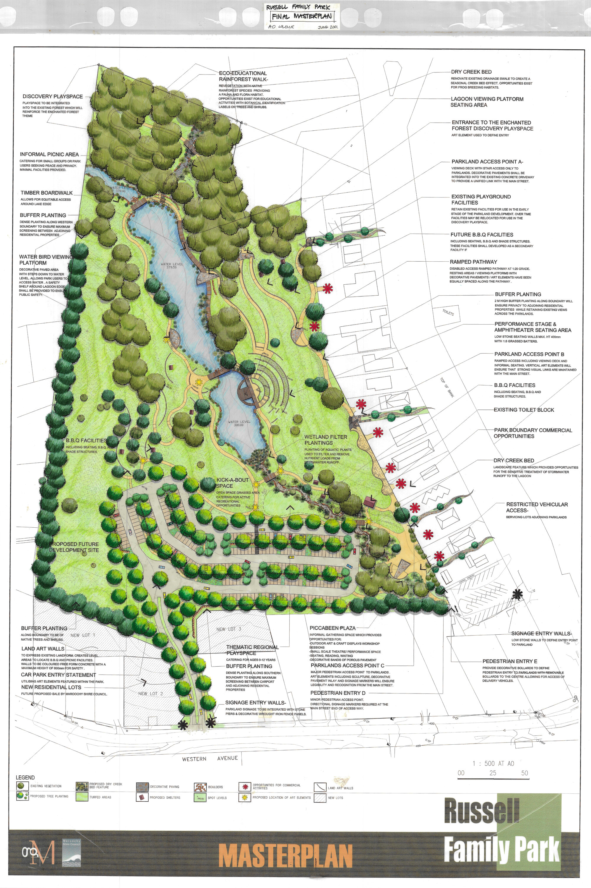 Russell Family Park - Final Masterplan - June 2001