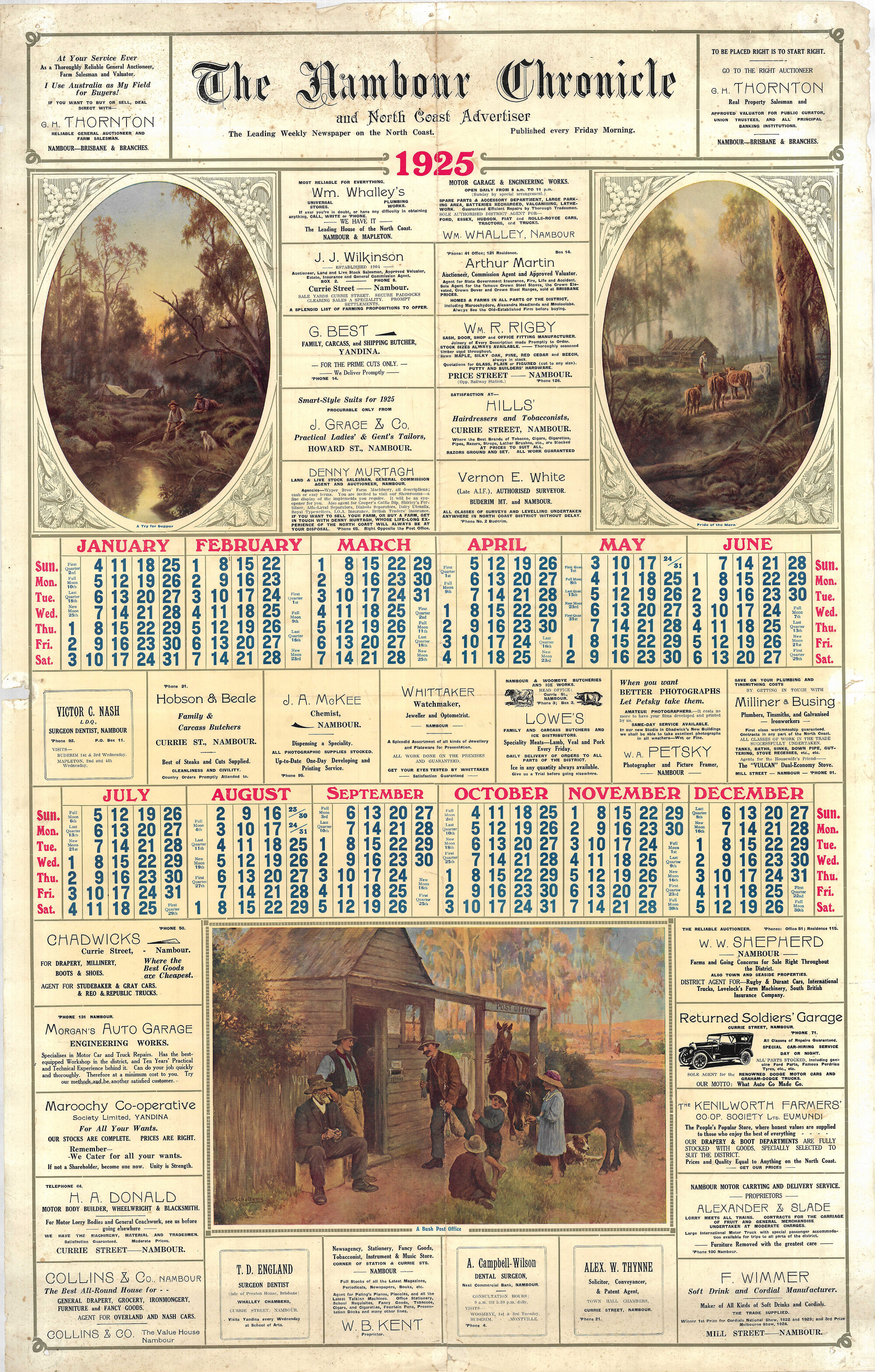 The Nambour Chronicle and North Coast Advertiser - Calendar 1925