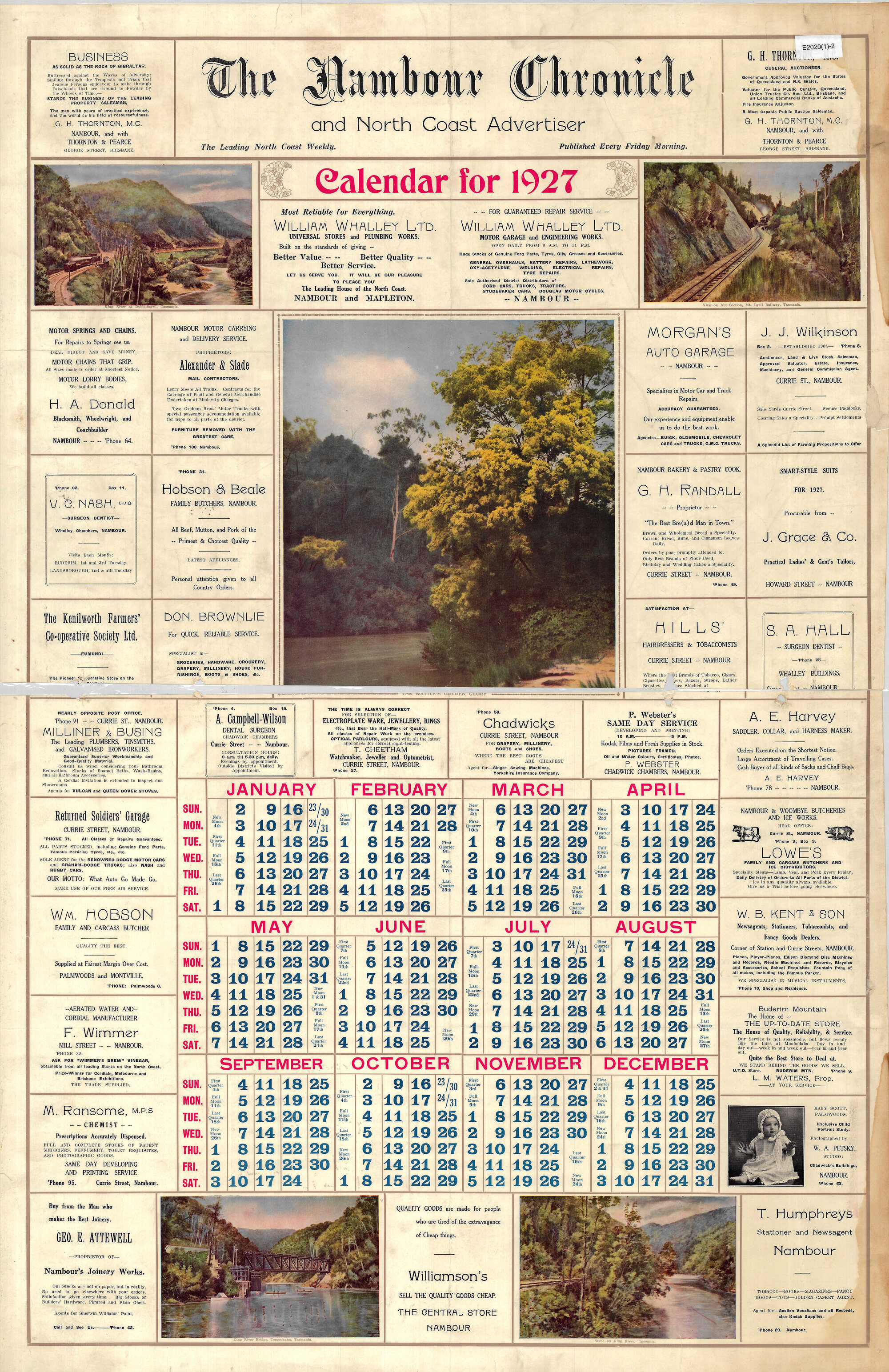 The Nambour Chronicle and North Coast Advertiser - Calendar - 1927