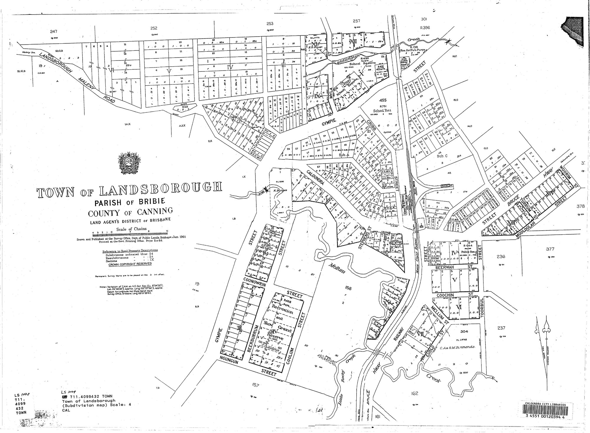 Town of Landsborough January 1961