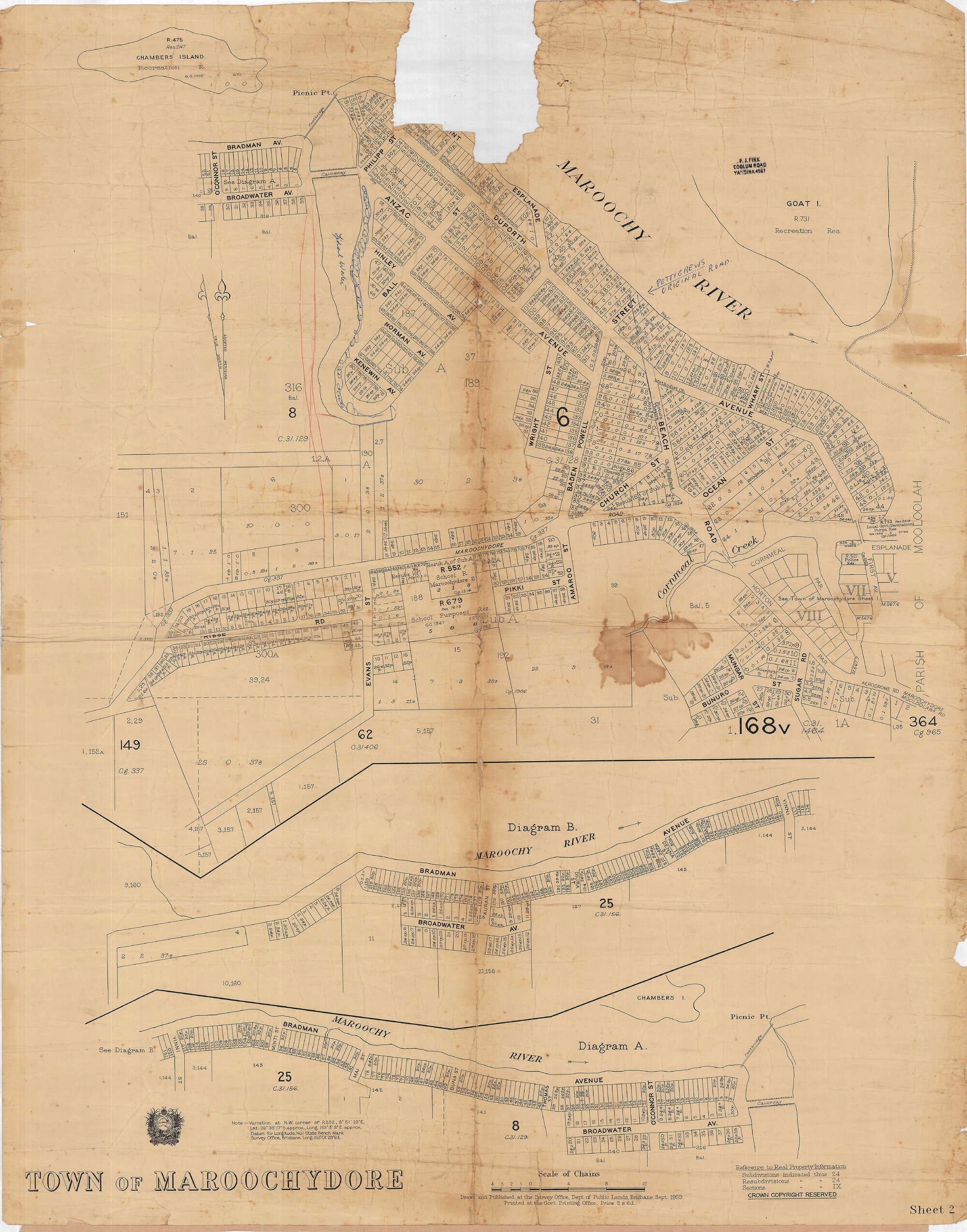 Town of Maroochydore - Sheet 2 September 1959