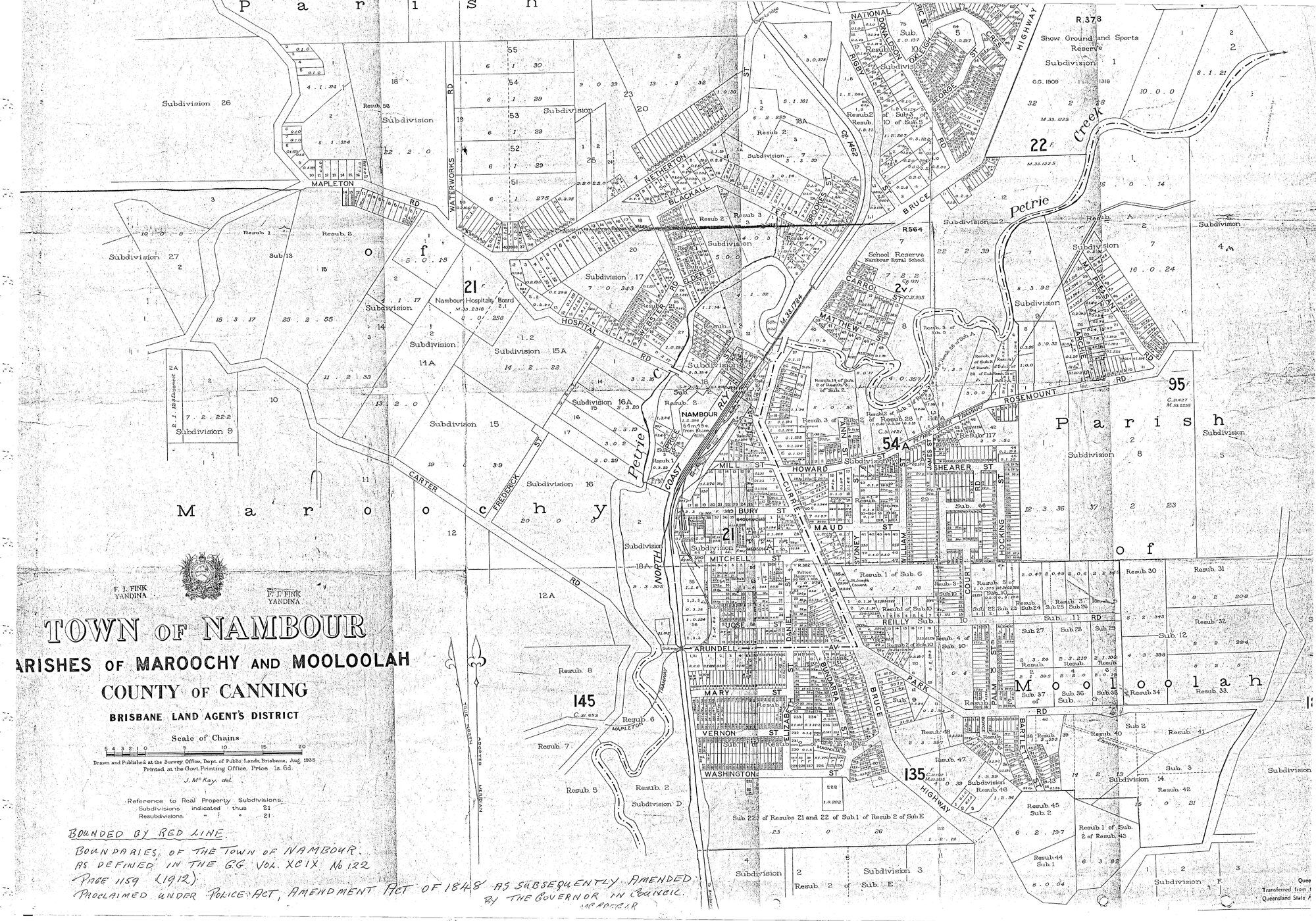 Town of Nambour - August 1935