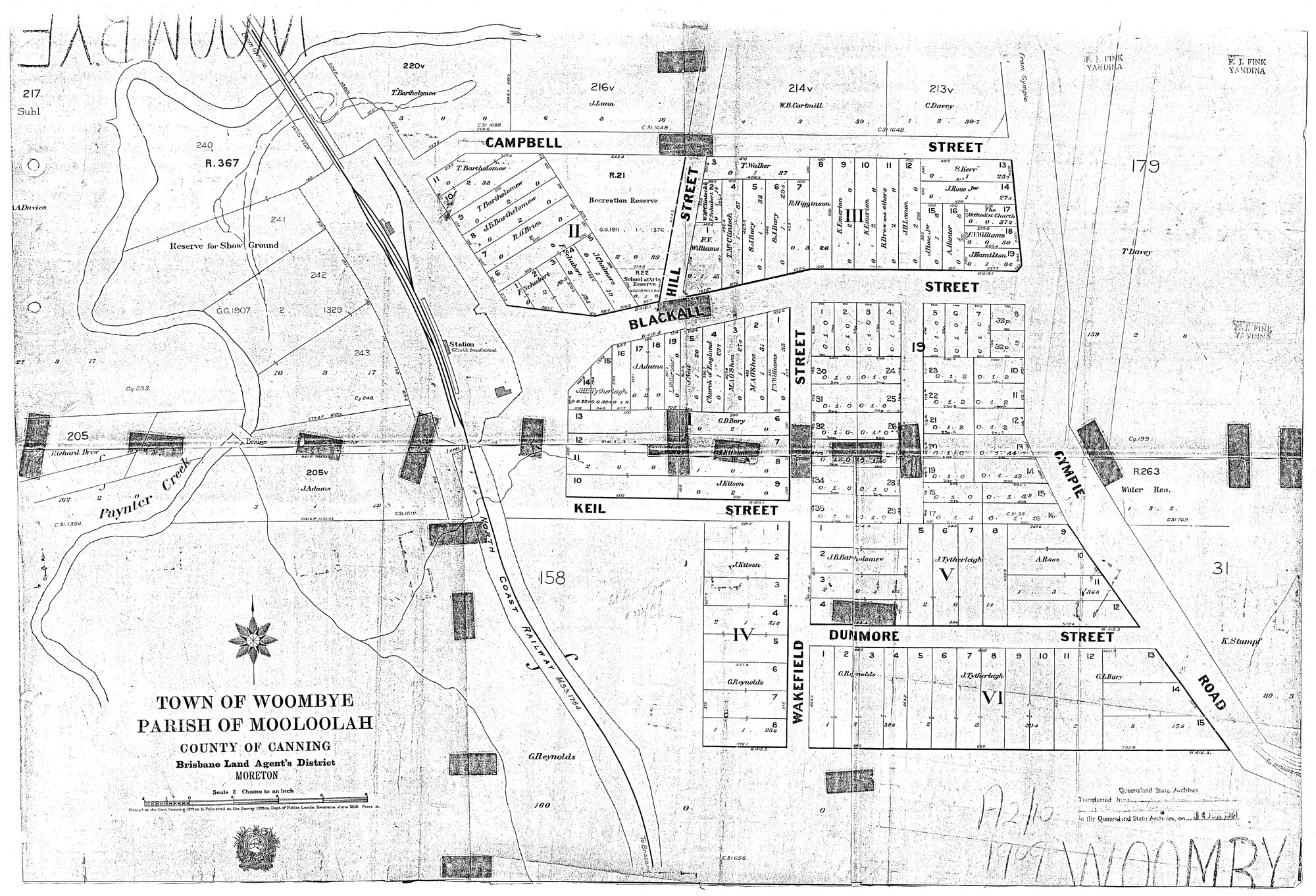 Town of Woombye - June 1909