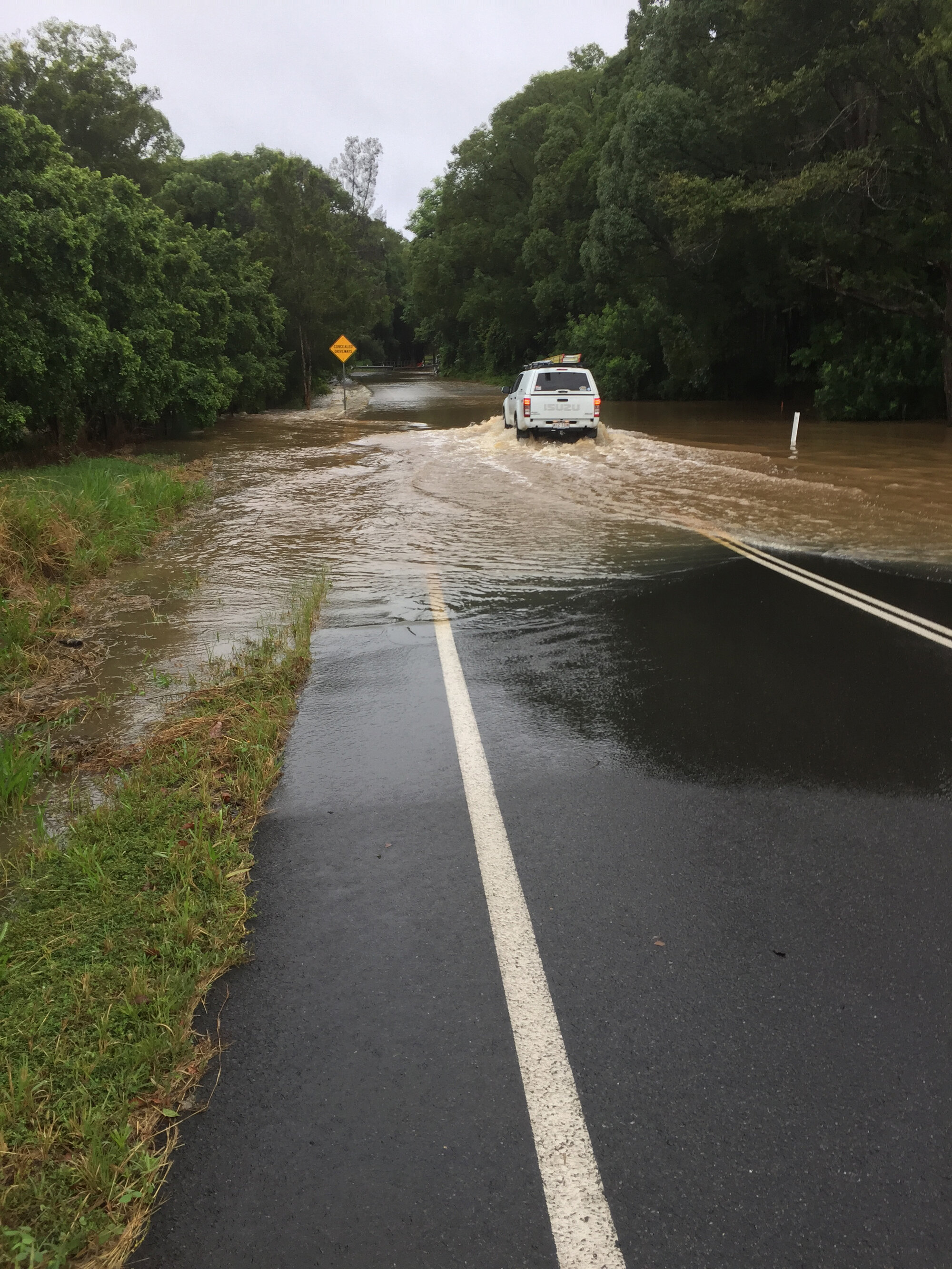 Flooded Back Woombye Road, Woombye. February 2022