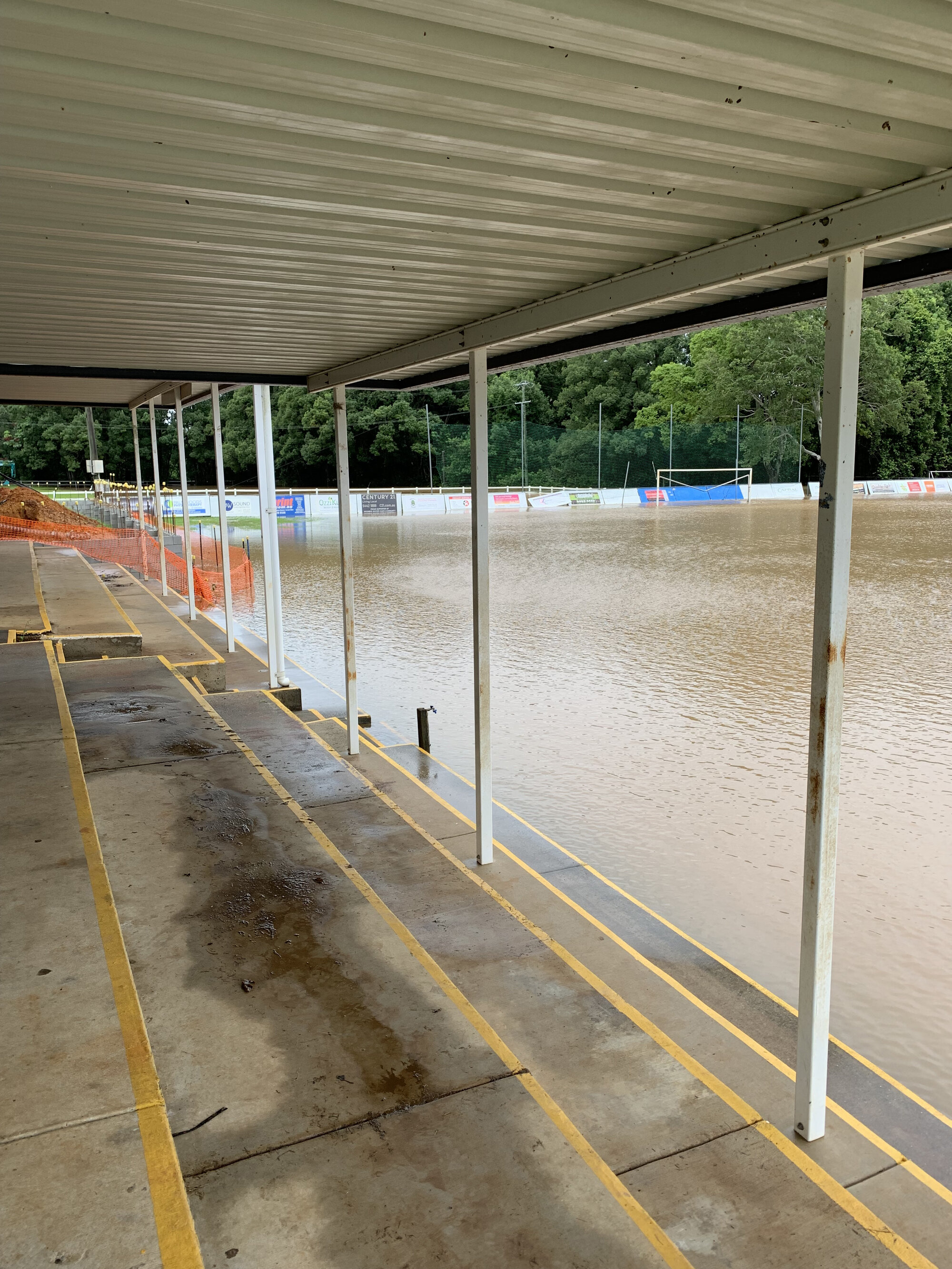 Flood at the Woombye Soccer Club. February 2022