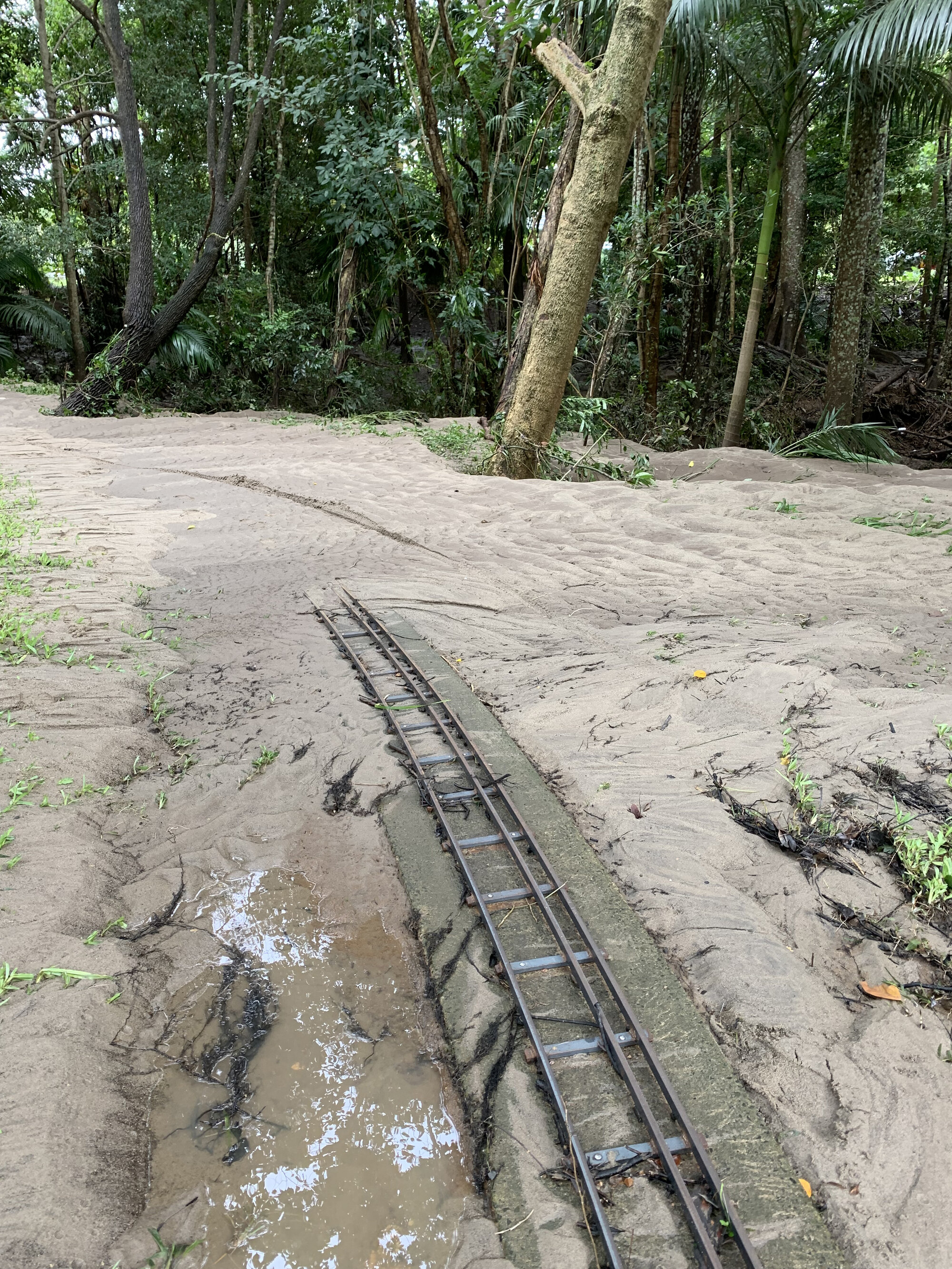 Flood aftermath at Model Railway Park, Nambour. February 2022