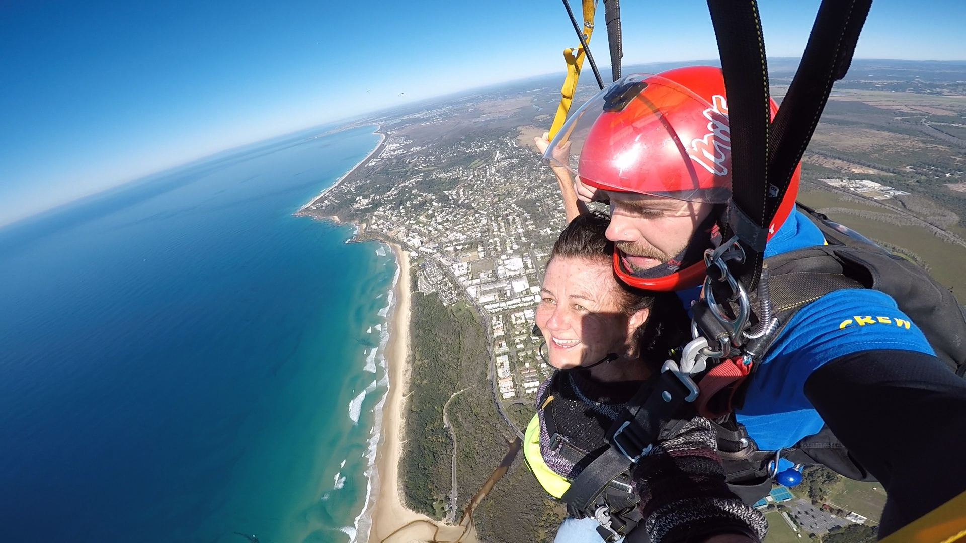 Skydiving over Coolum Beach, Sunshine Coast