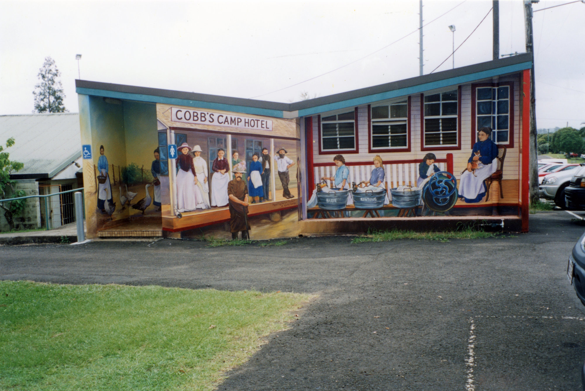 One of Woombye's history-inspired murals, Woombye, 2004