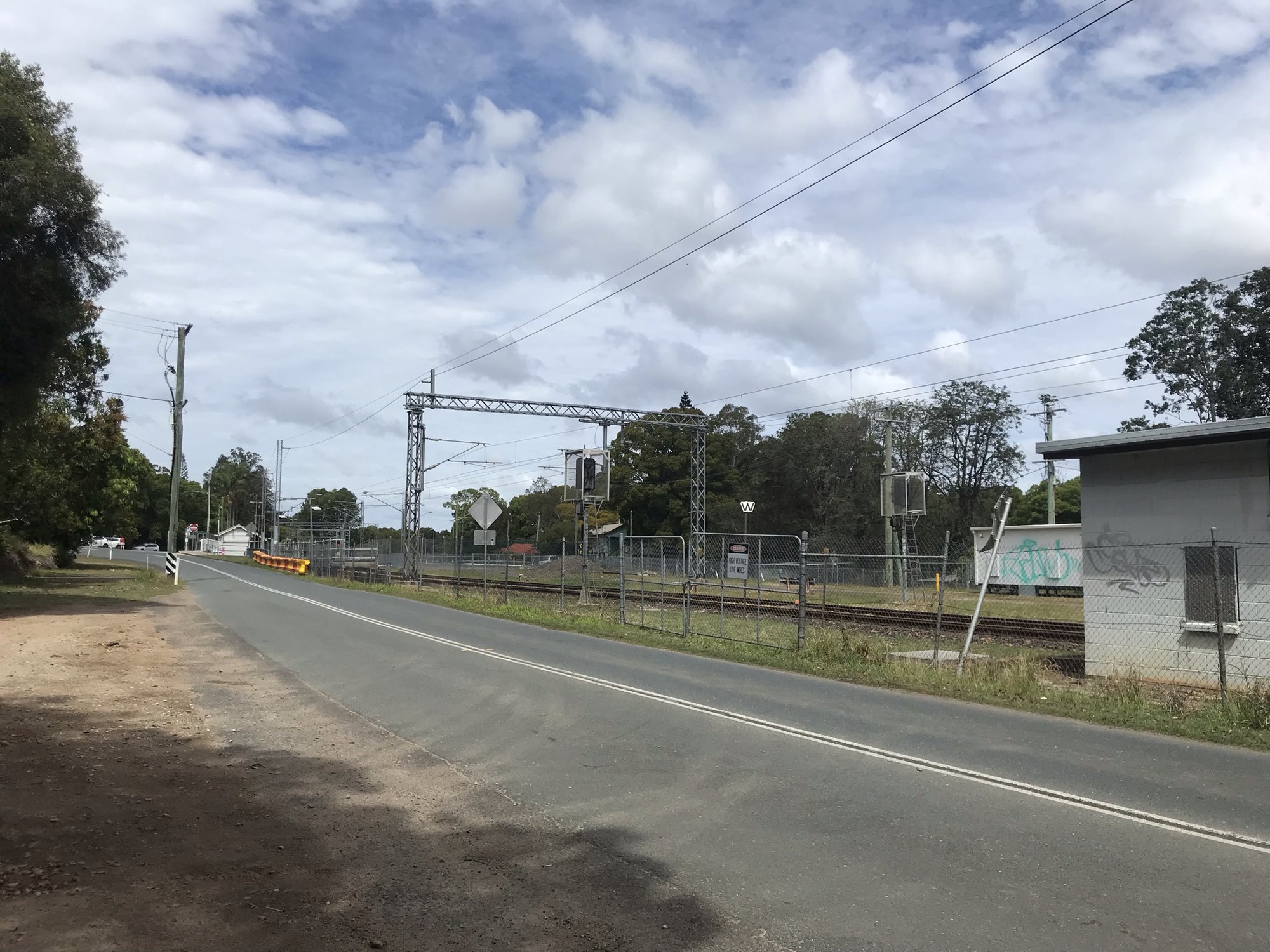Woombye railway track near train station