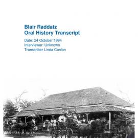 Blair Raddatz Oral History Transcript