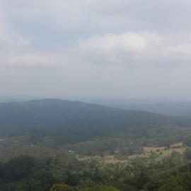 Smoke Haze from Peregian bushfires seen from Montville. December 2019.