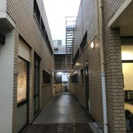 Alley in a rainstorm