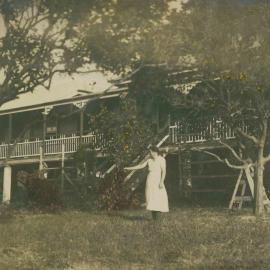 Emily Luke in garden at Sunny Brae